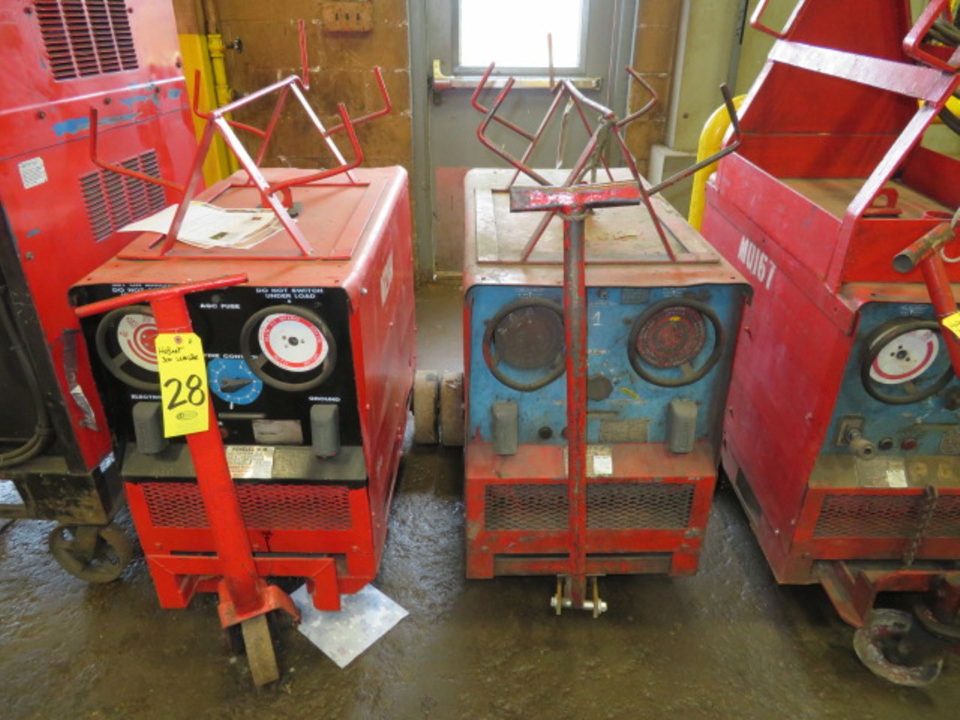 (2) HOBART TR300 TIG WELDERS W/CARTS, CUT POWER CORDS