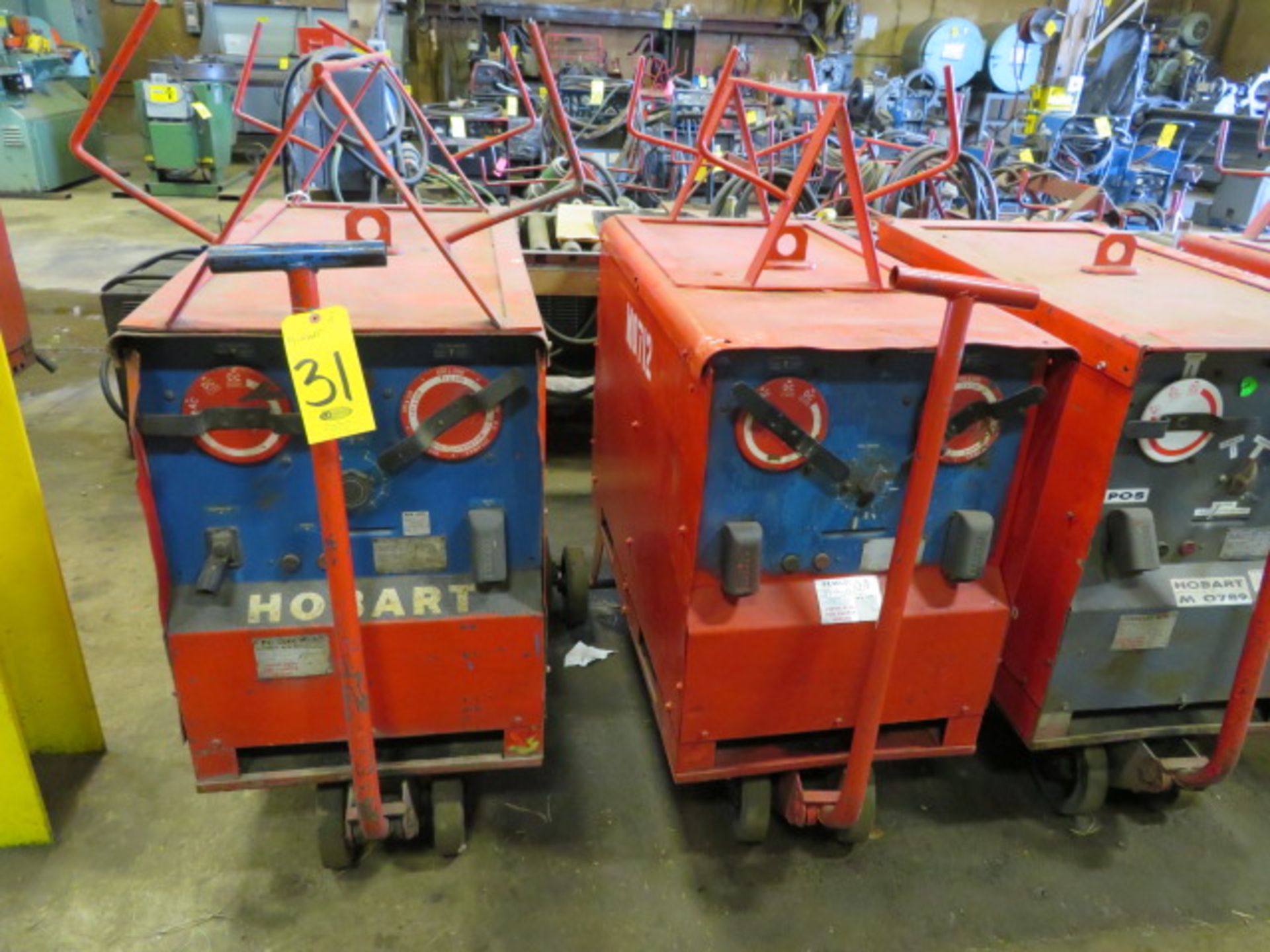 (2) HOBART TR300 TIG WELDERS W/CARTS, CUT POWER CORDS