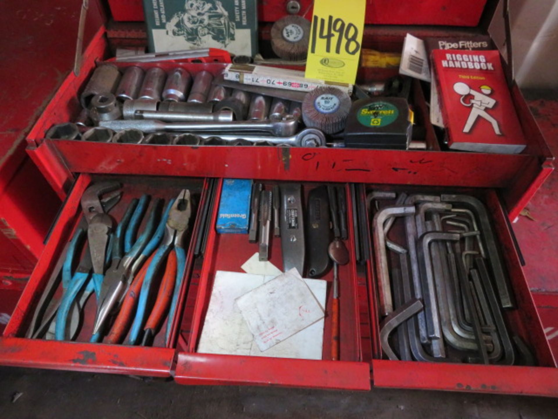 PORTABLE MECHANIC TOOL BOX WITH CONTENTS - Image 3 of 14