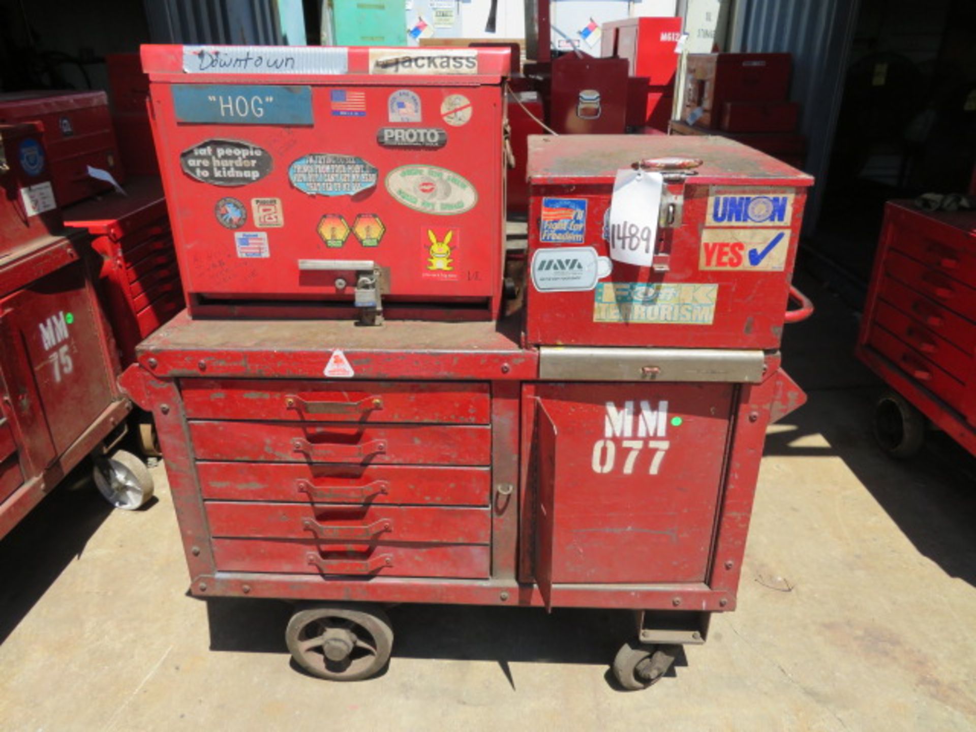 PORTABLE MECHANIC TOOL BOX WITH CONTENTS