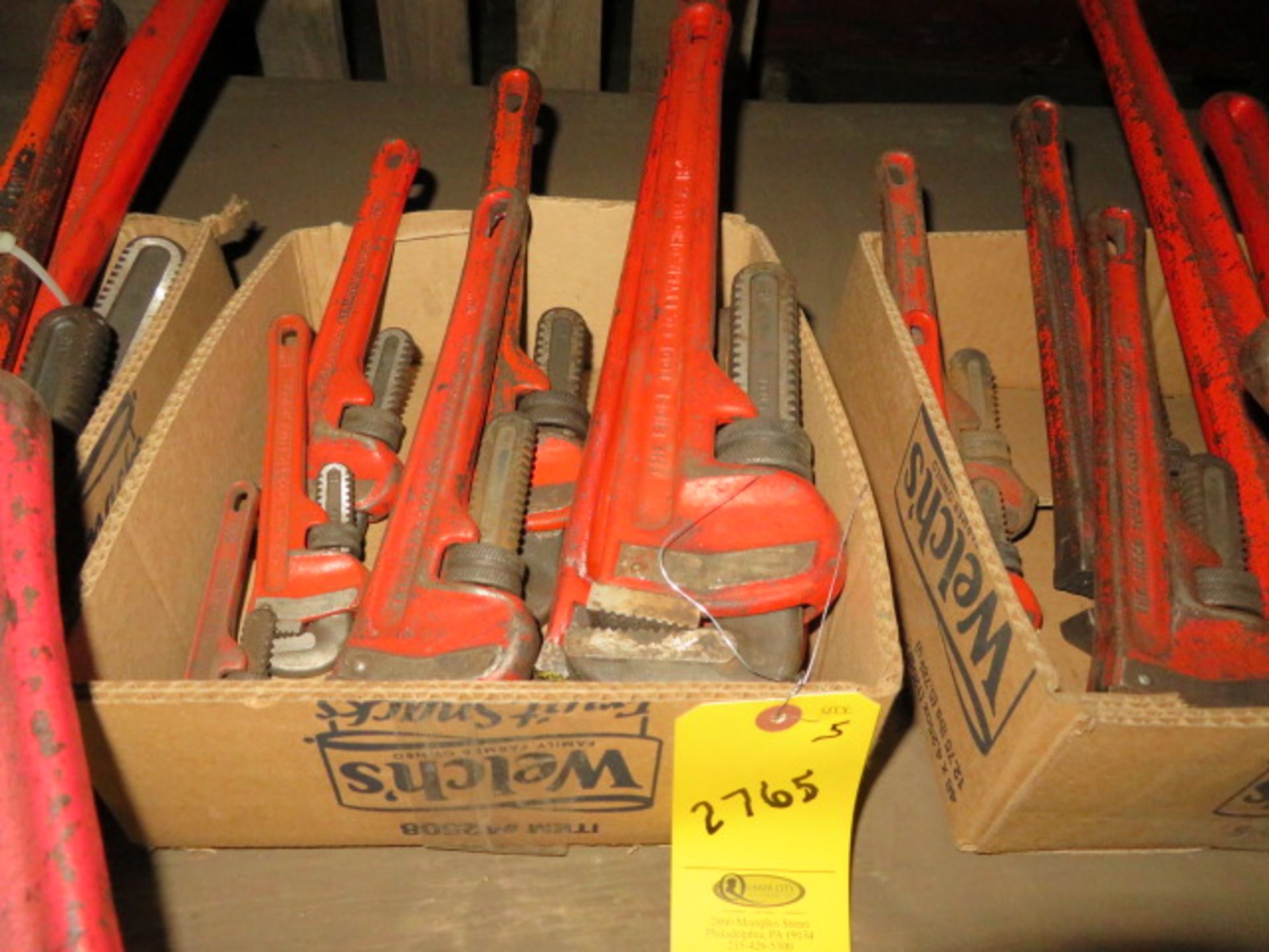 5- RIGID STEEL PIPE WRENCHES, 8" - 24"