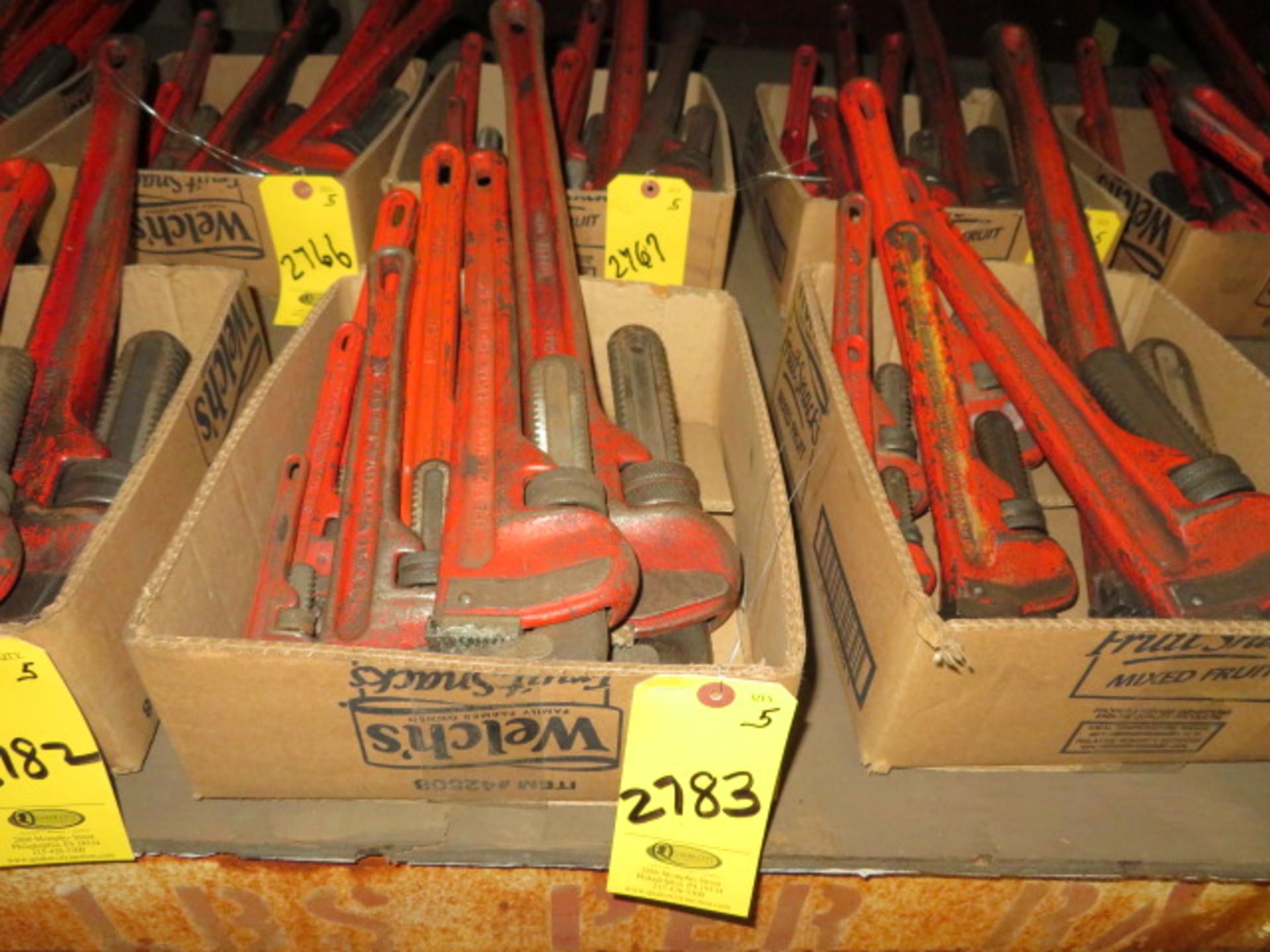 5- RIGID STEEL PIPE WRENCHES, 8" - 24"