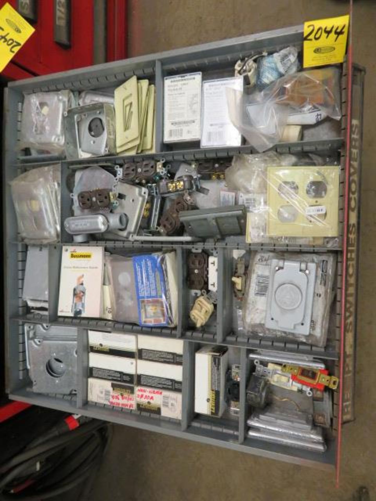 CONTENTS OF DRAWERS 11, 13 - SWITCH COVERS, LIGHT BULBS