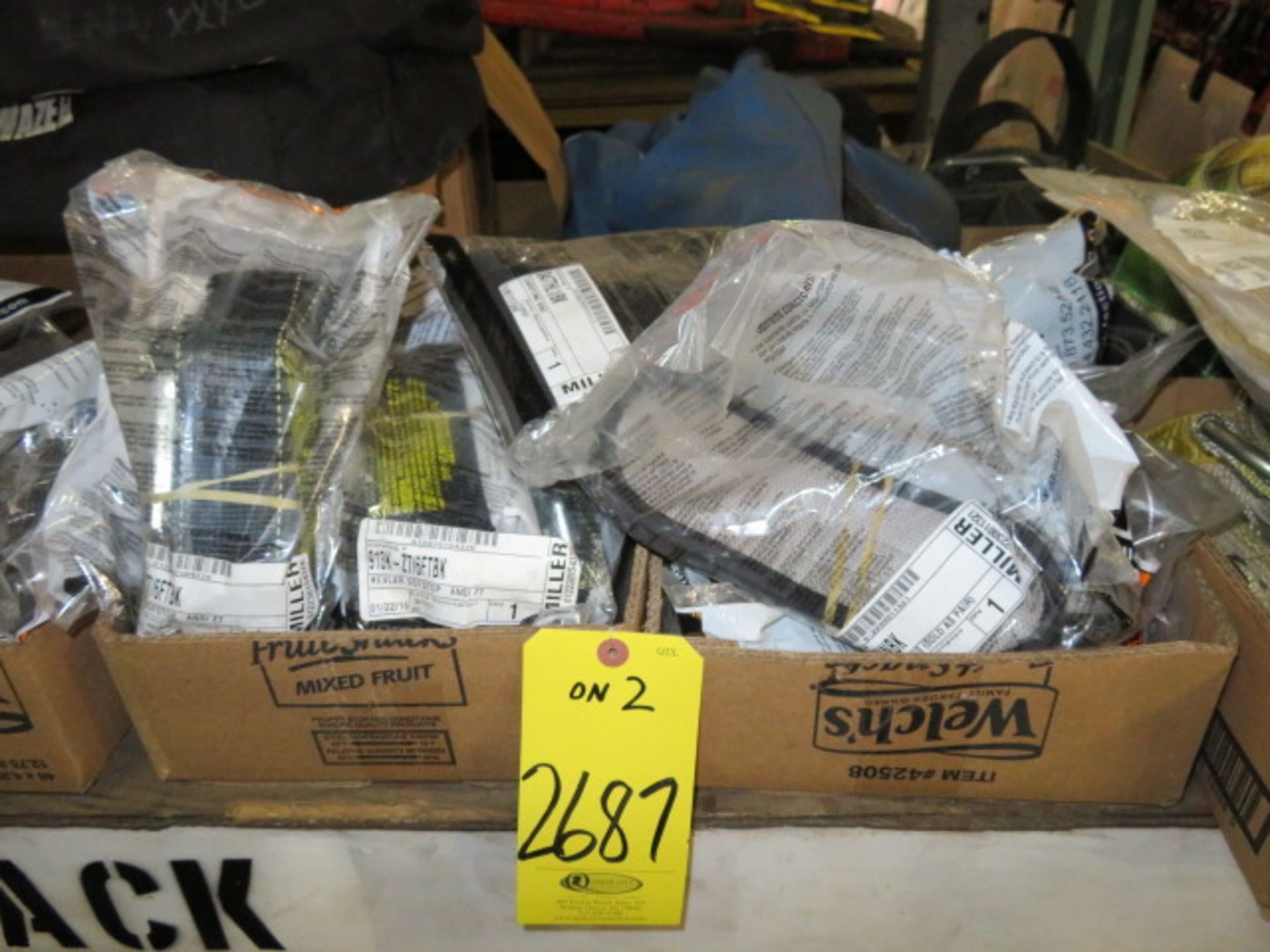 2 BOXES OF KEVLAR SOFT STOP STRAPS AND SHOULDER PADS