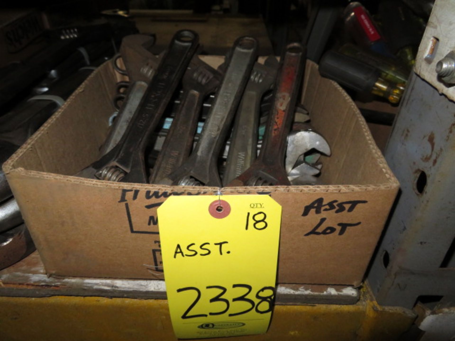 18 - ASSORTED LOT OF ADJUSTABLE WRENCHES