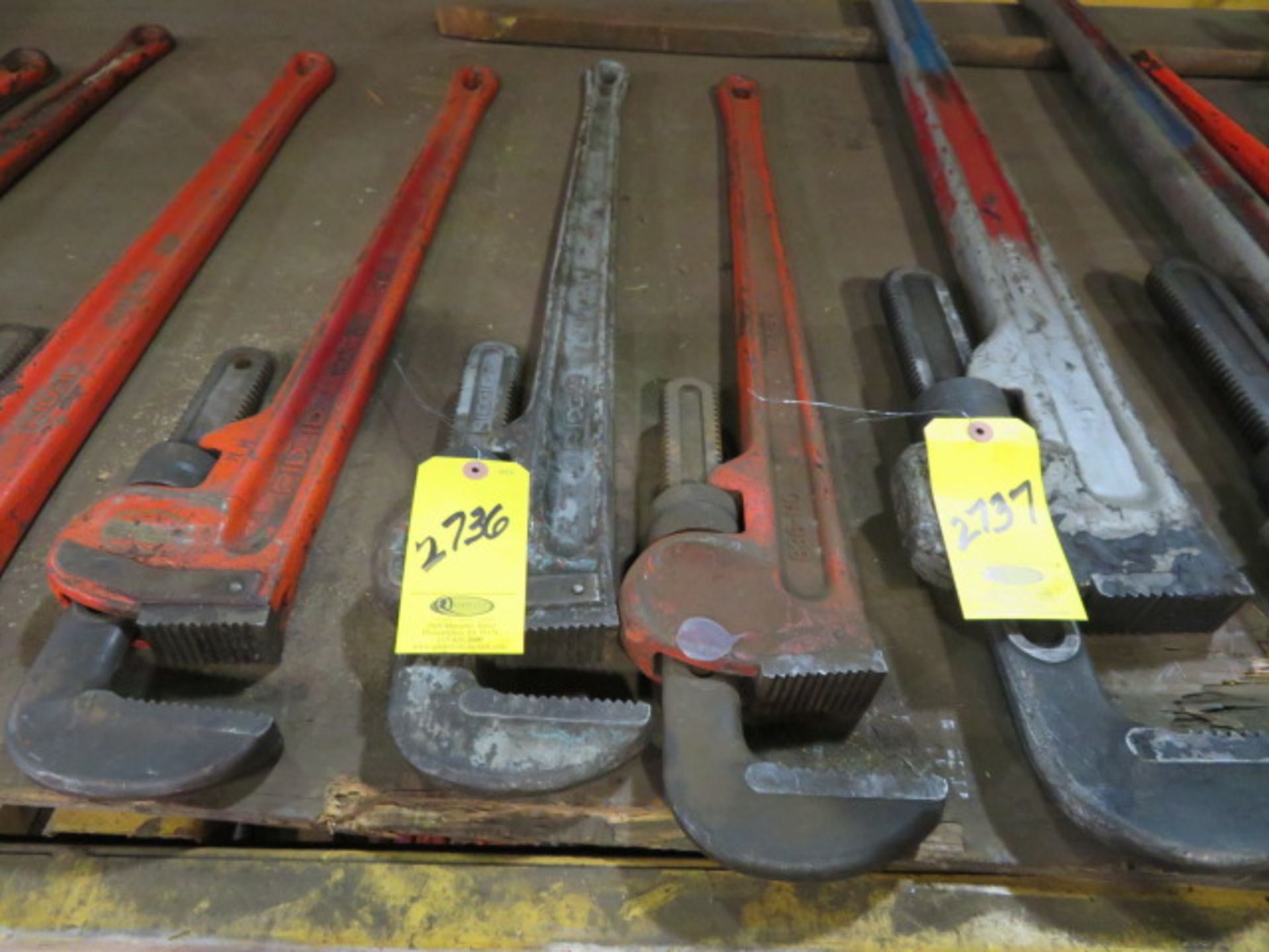 2- 36" STEEL PIPE WRENCHES