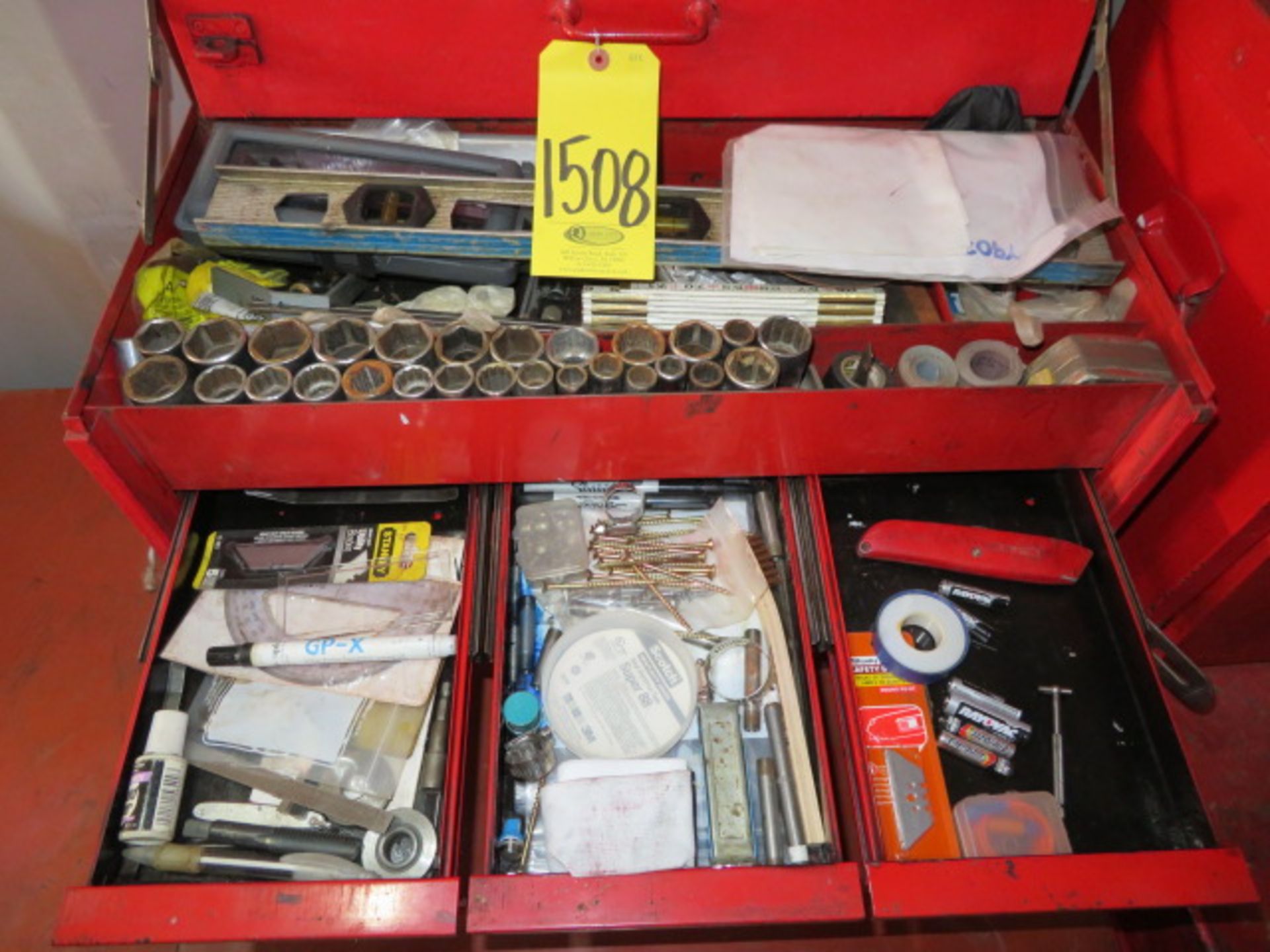 PORTABLE MECHANIC TOOL BOX WITH CONTENTS - Image 4 of 13