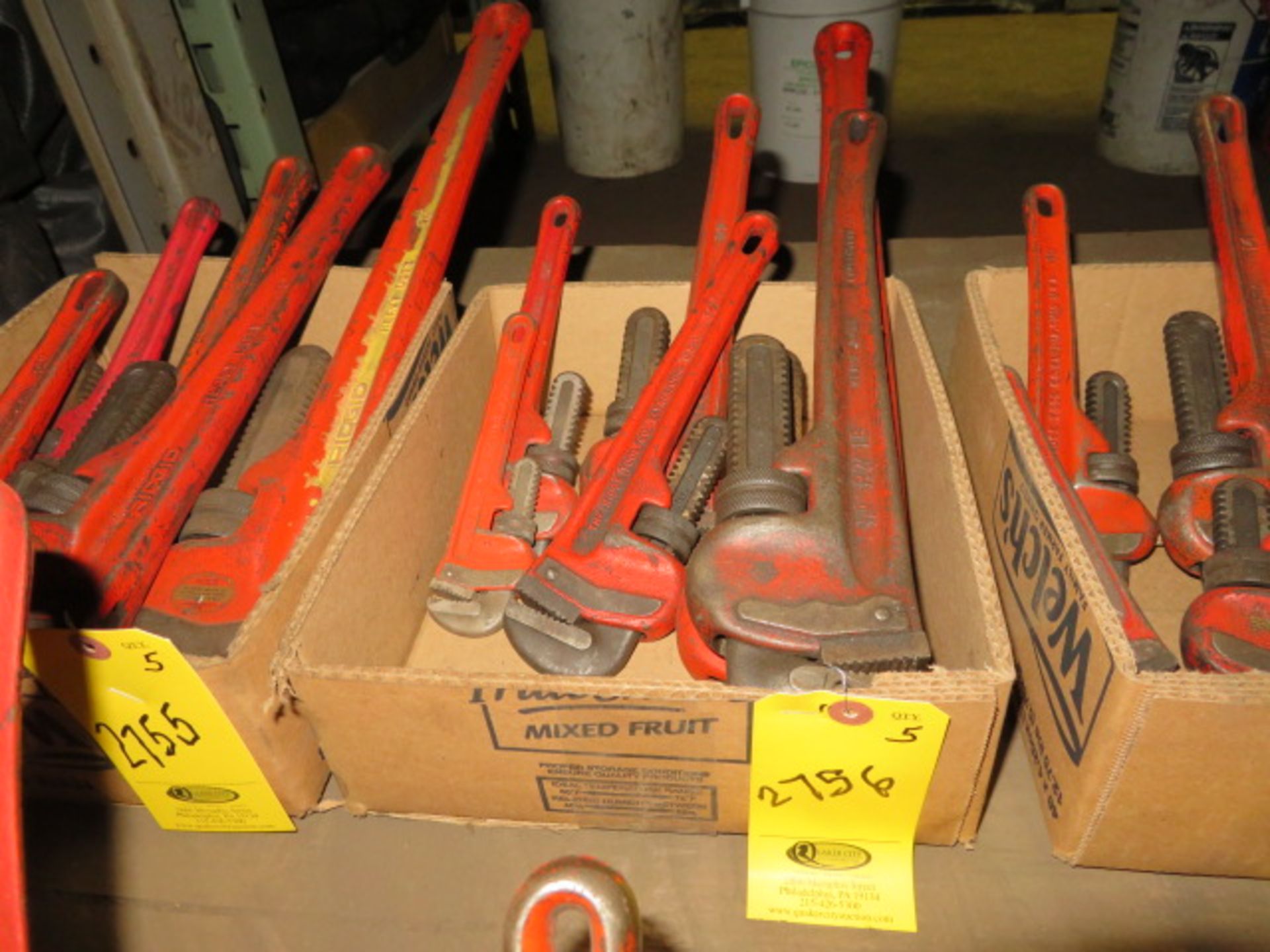 5- RIGID STEEL PIPE WRENCHES, 8" - 24"