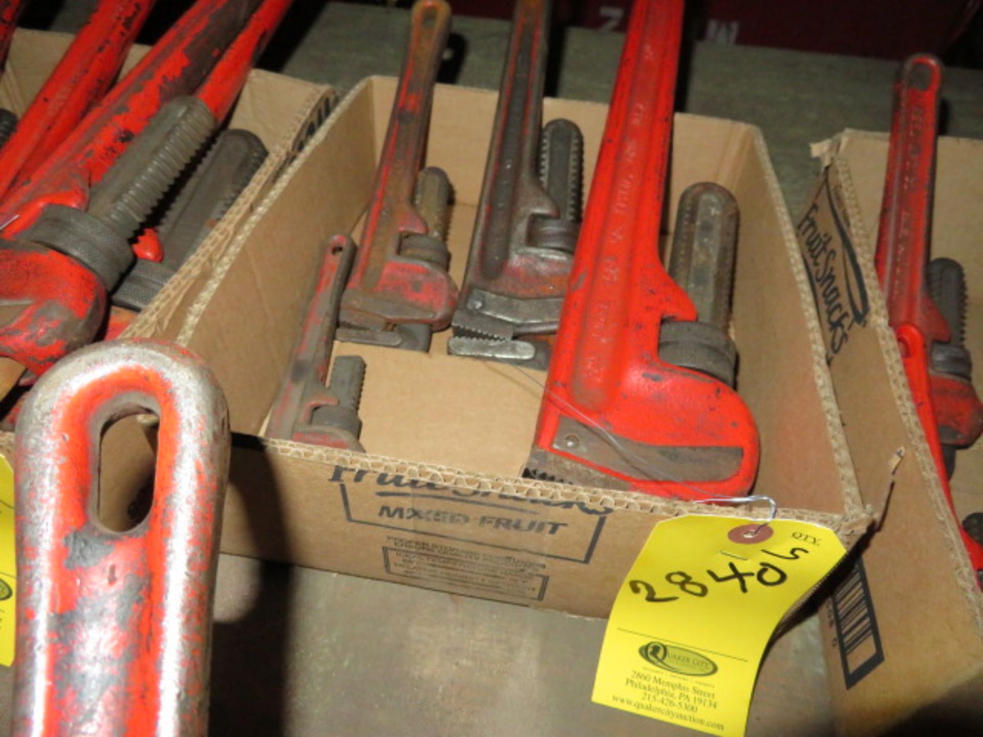 5- RIDGID STEEL PIPE WRENCHES, 8"- 24"