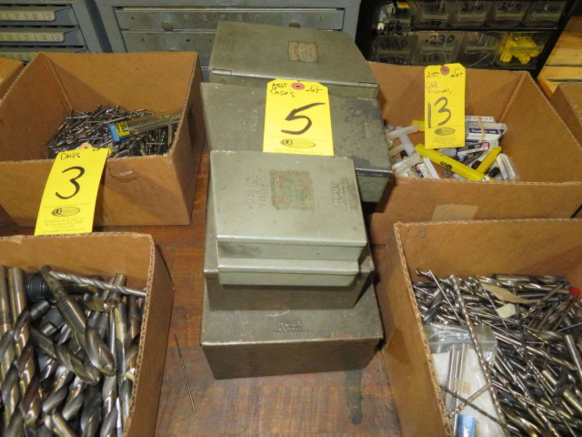 ASSORTED DRILL INDEX BOXES (EMPTY)