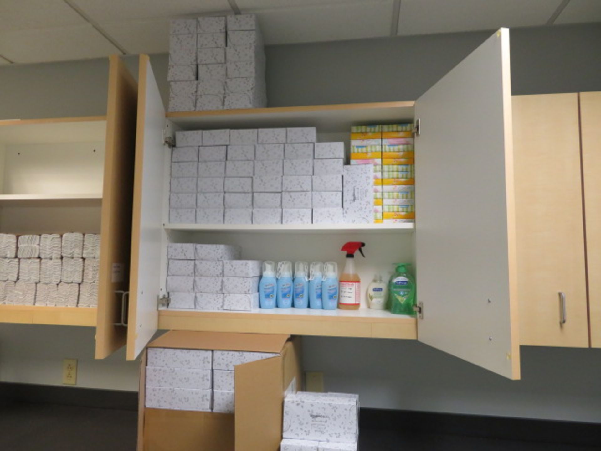 ASSORTED LUNCH ROOM SUPPLIES, PAPER & CLEANING GOODS & 1ST AID KIT (BALA CYNWYD, PA) - Image 4 of 4