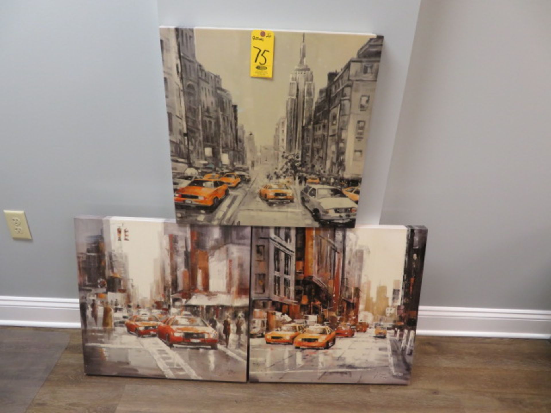 (3) GLOSSY INNER CITY CANVAS PRINTS (BALA CYNWYD, PA)