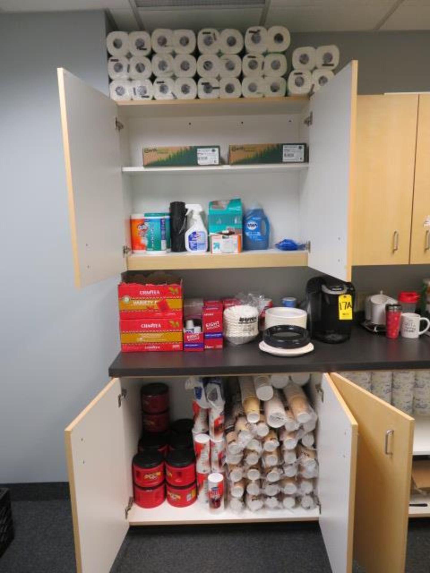 ASSORTED LUNCH ROOM SUPPLIES, PAPER & CLEANING GOODS & 1ST AID KIT (BALA CYNWYD, PA)