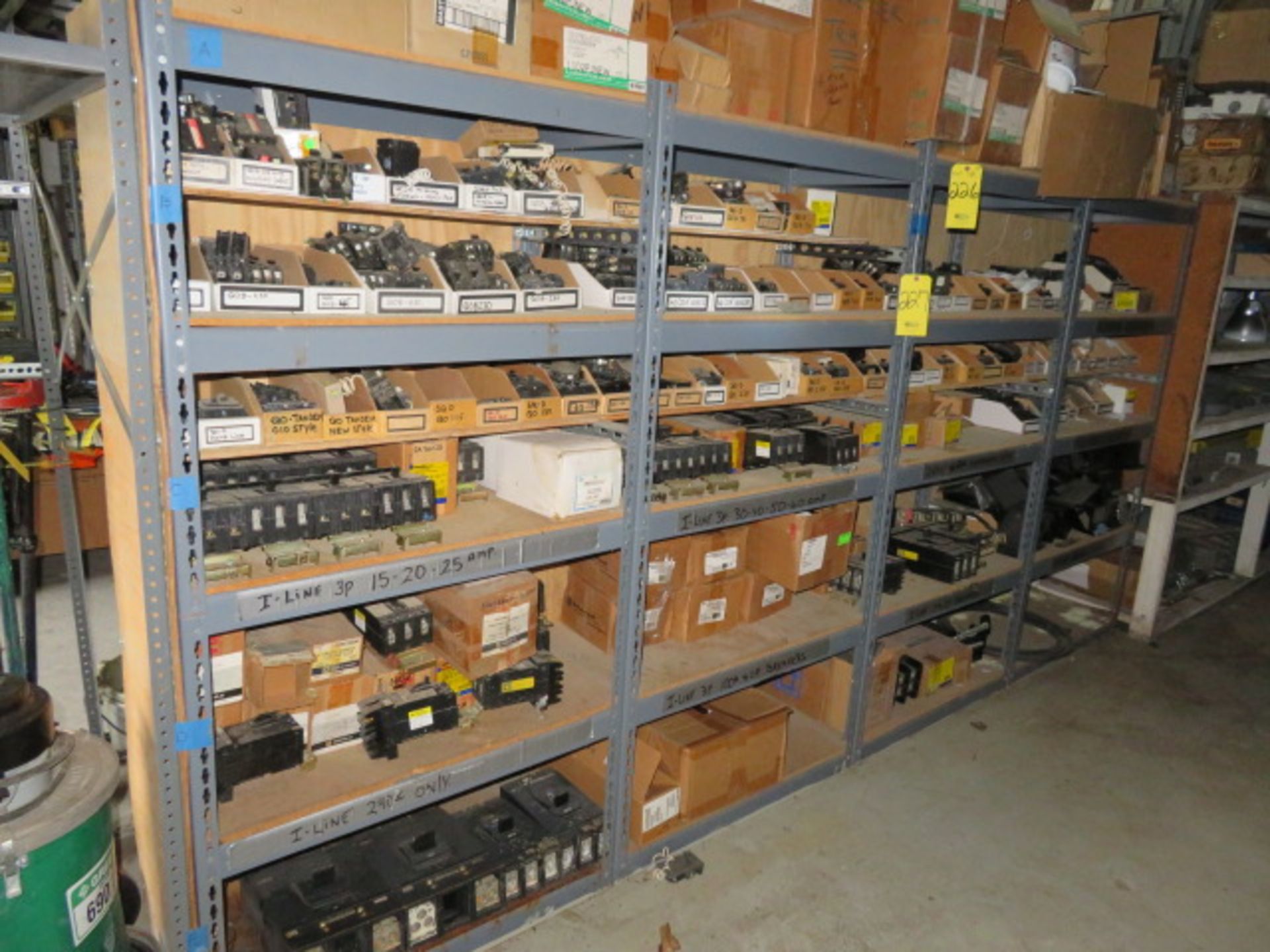 (4) SECTIONS ASSORTED CIRCUIT BREAKERS TO 200 AMP