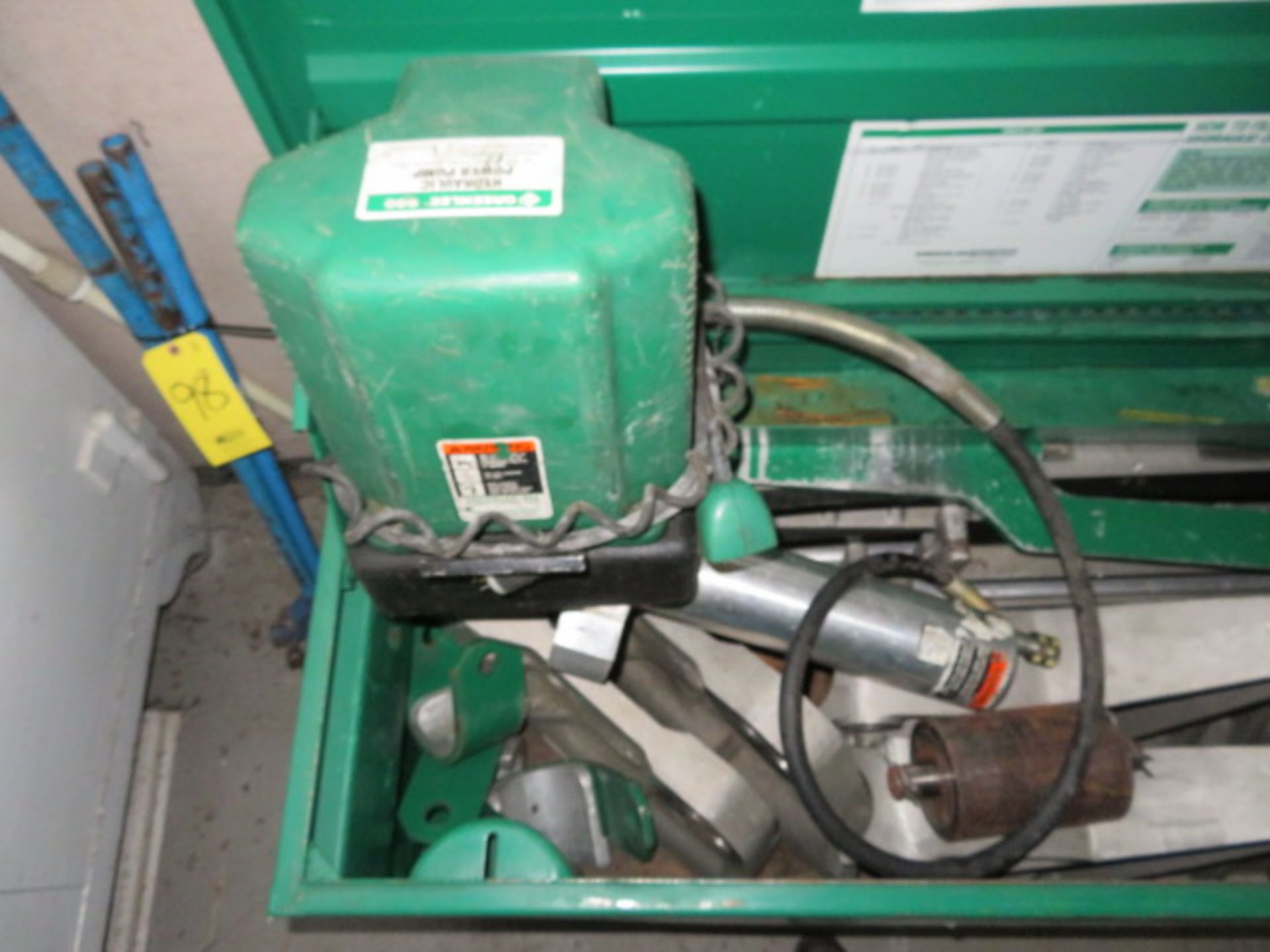 GREENLEE 881-CT HYDRAULIC POWERED BENDER W/PUMP - Image 3 of 4