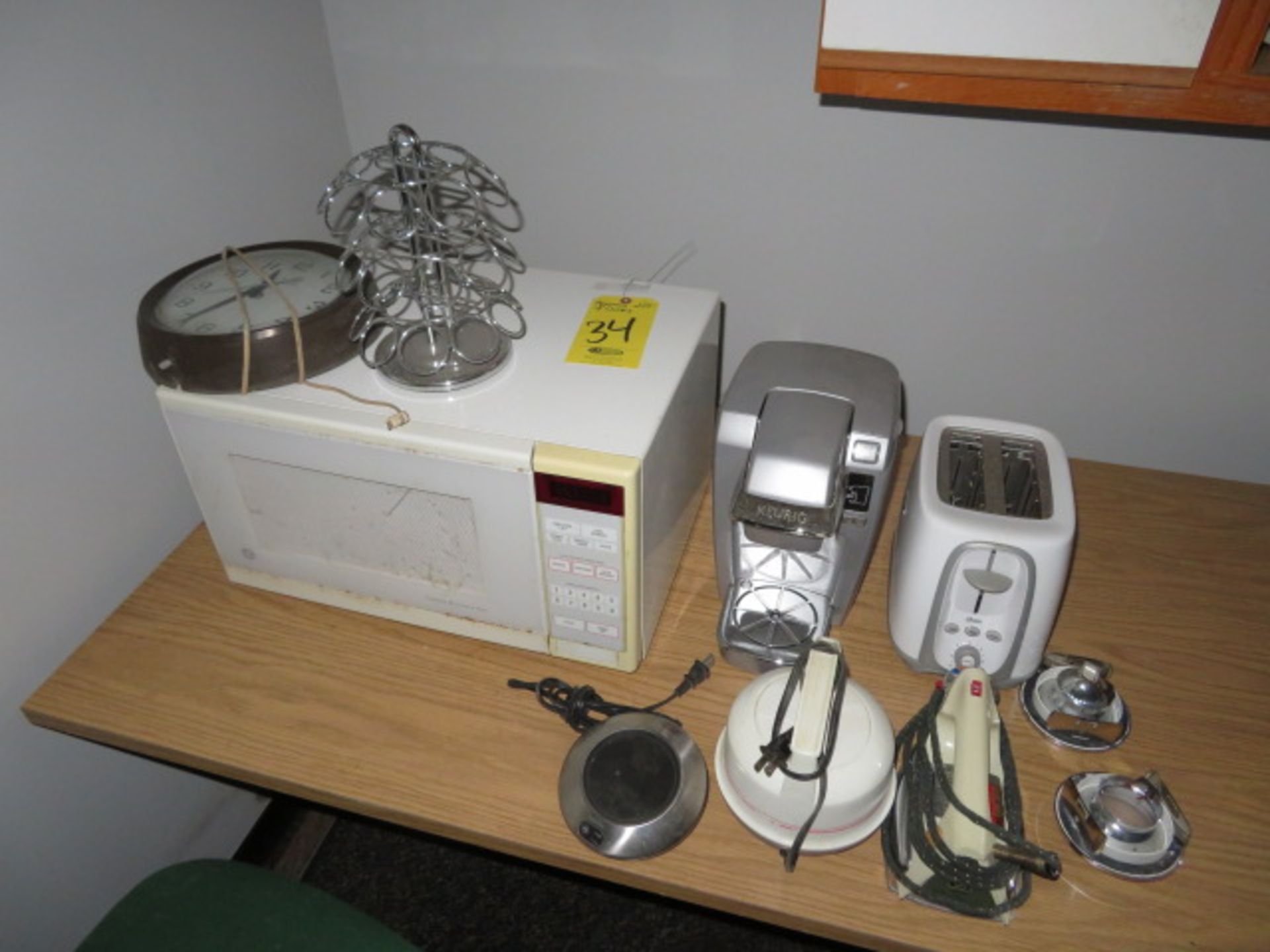 M/W OVEN, TOASTER, KEURIG COFFEE MAKER & DISHES