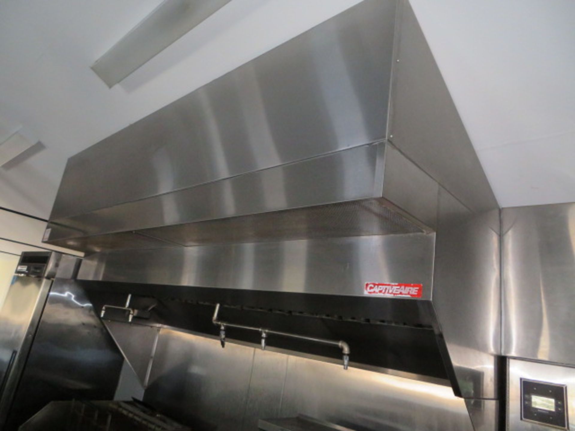 CAPITIVE AIRE 10' BACK SHELF HOOD, PROTEX II FIRE SUPRESSION, ENMCU2 AND HOOD CONTROL PANEL, MDL. - Image 2 of 10