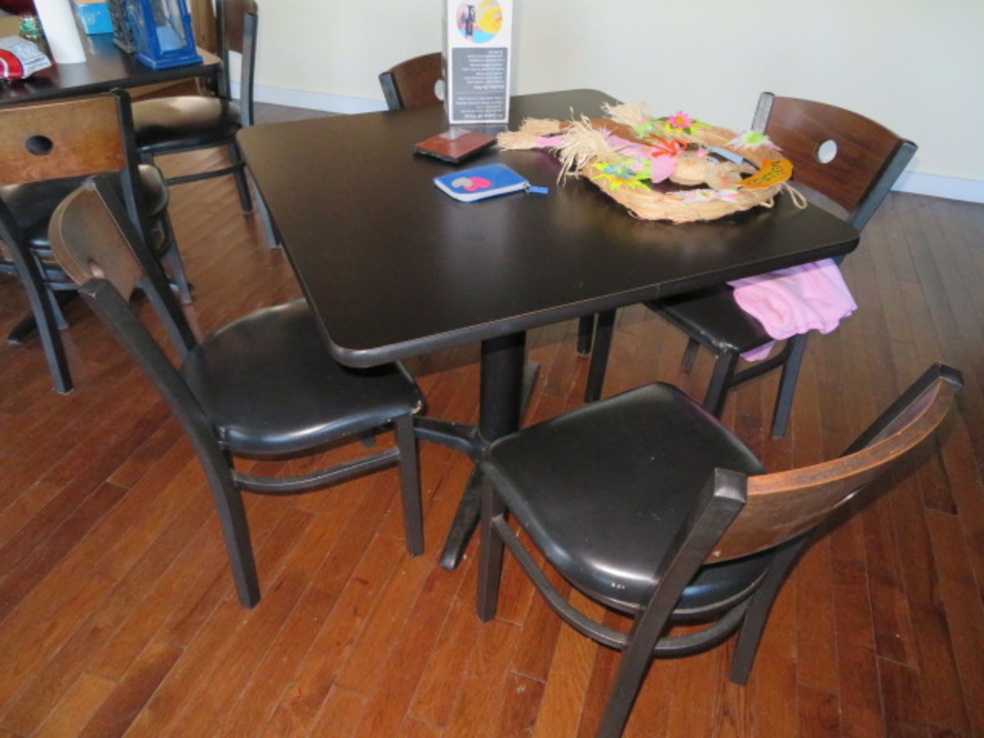 (3) 36" X 36" LAMINATE TOP TABLES 4-LEG SPIDER BASES (Located - Mays Landing, NJ)