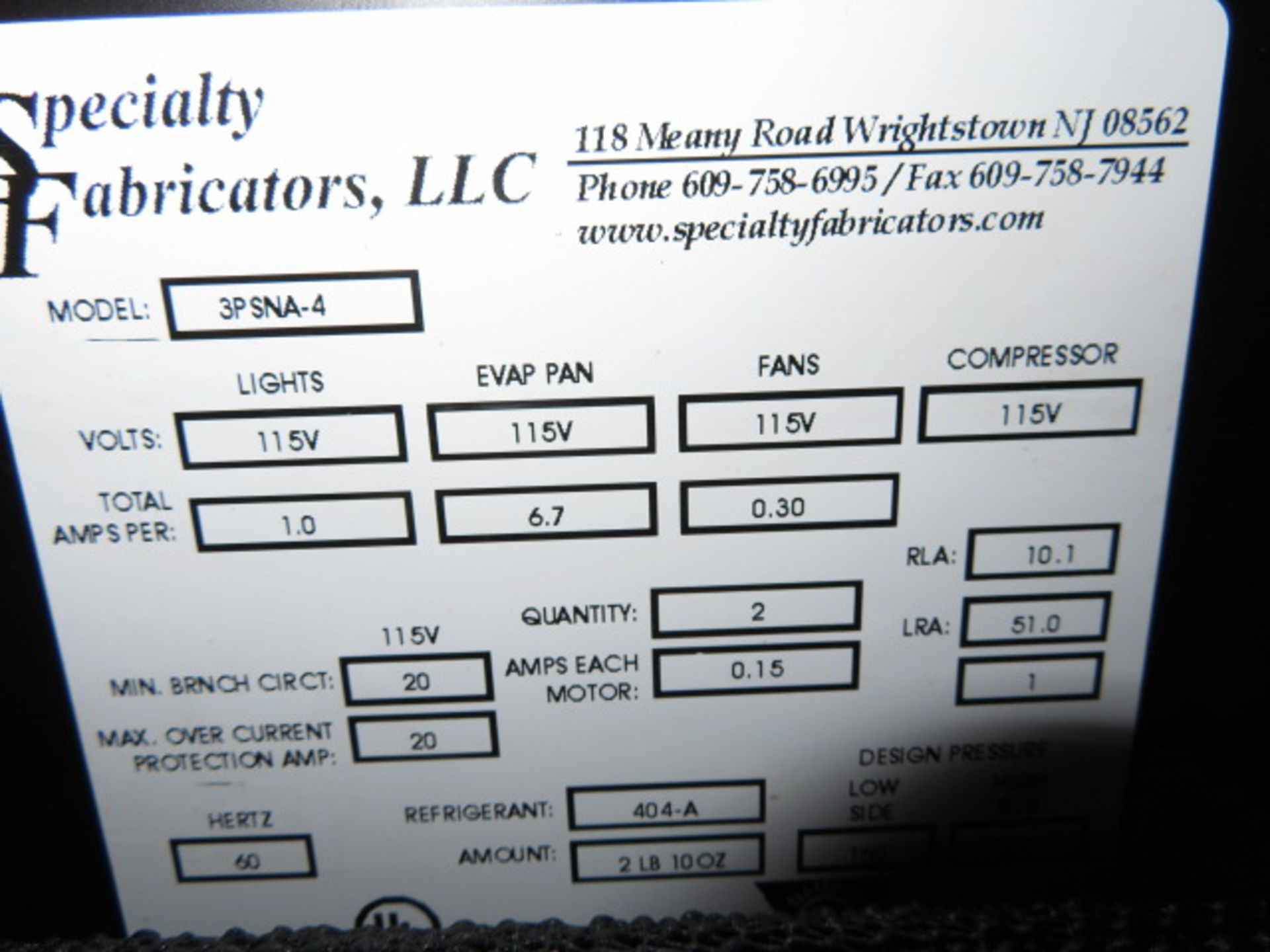 SPECIALTY FABRICATOR 3P SNA-4 S/C GRAB N' GO REFRIGERATED MERCHANDISER (Located - Phila.,PA) - Image 2 of 2