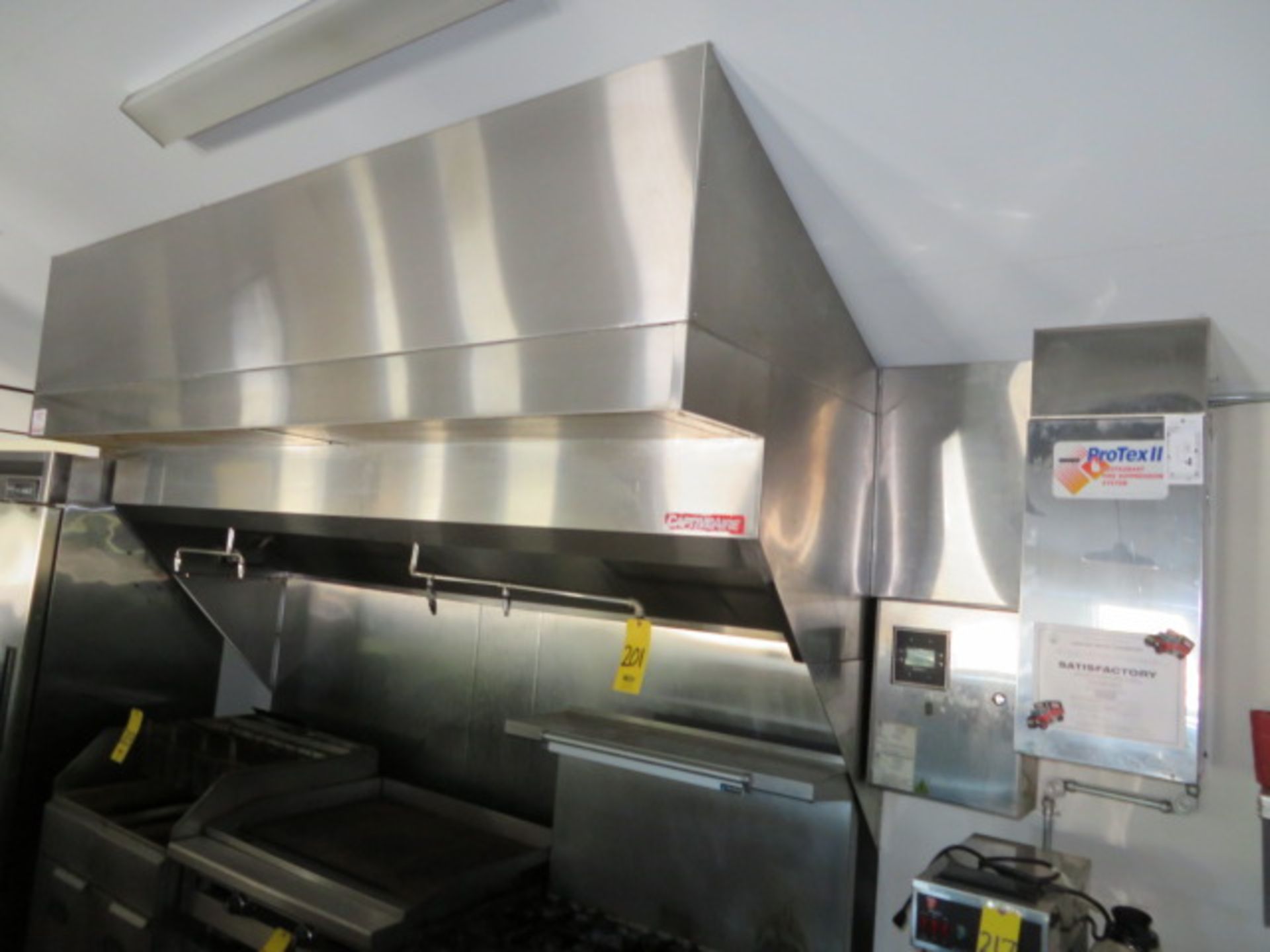 CAPITIVE AIRE 10' BACK SHELF HOOD, PROTEX II FIRE SUPRESSION, ENMCU2 AND HOOD CONTROL PANEL, MDL. - Image 9 of 10