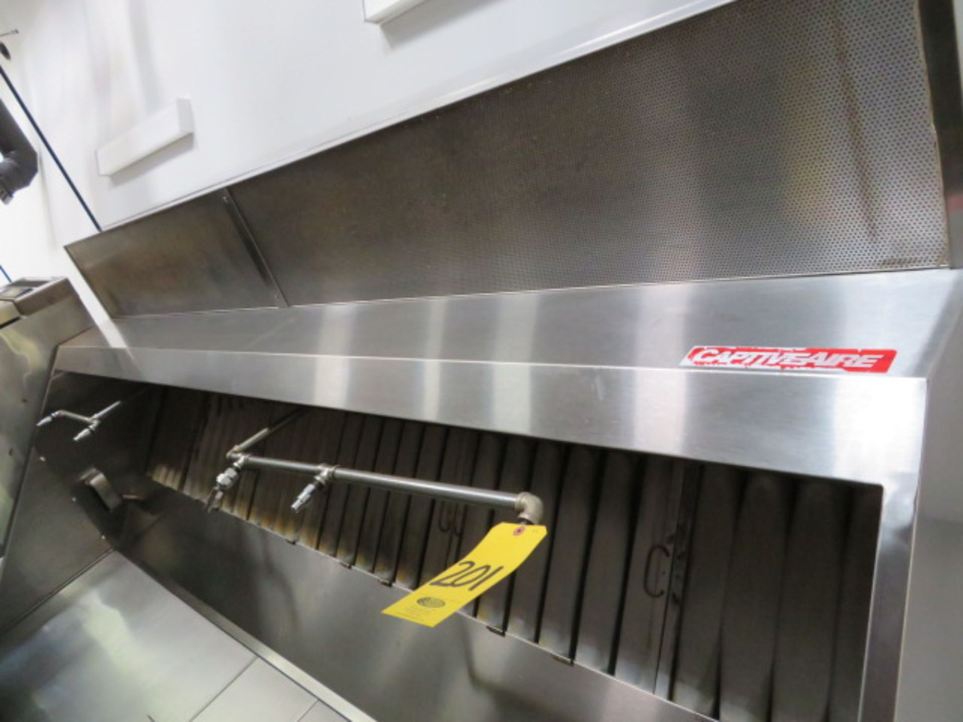 CAPITIVE AIRE 10' BACK SHELF HOOD, PROTEX II FIRE SUPRESSION, ENMCU2 AND HOOD CONTROL PANEL, MDL. - Image 7 of 10