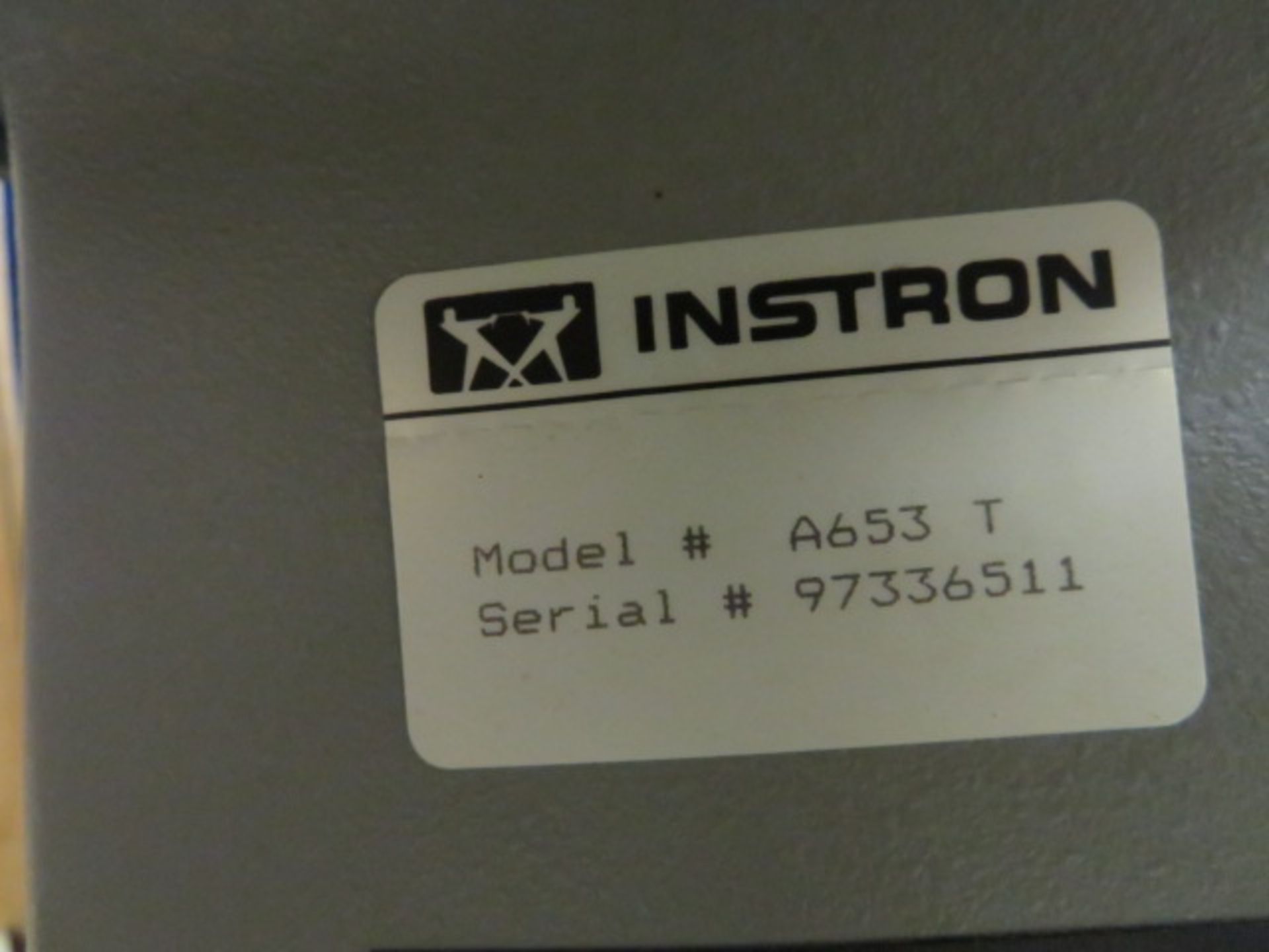 INSTRON WILSON/ROCKWELL SERIES 600 Digital HARDNESS TESTER, MDL. A653T - Image 2 of 3