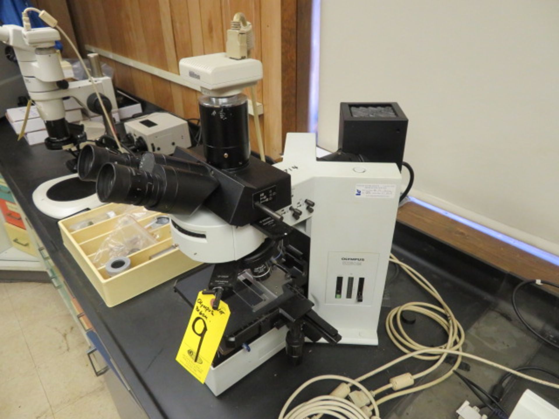 OLYMPUS BX60MF INSPECTION BINOCULAR MICROSCOPE W/ NIKON DIGITAL SIGHT DS-F4 - Image 2 of 3