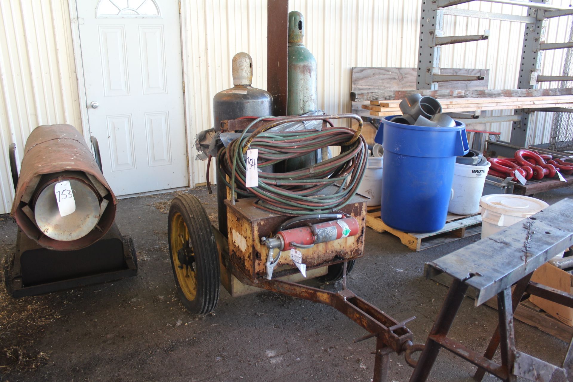 OXY/ACETYLENE BURNING OUTFIT W/ BUGGY CART