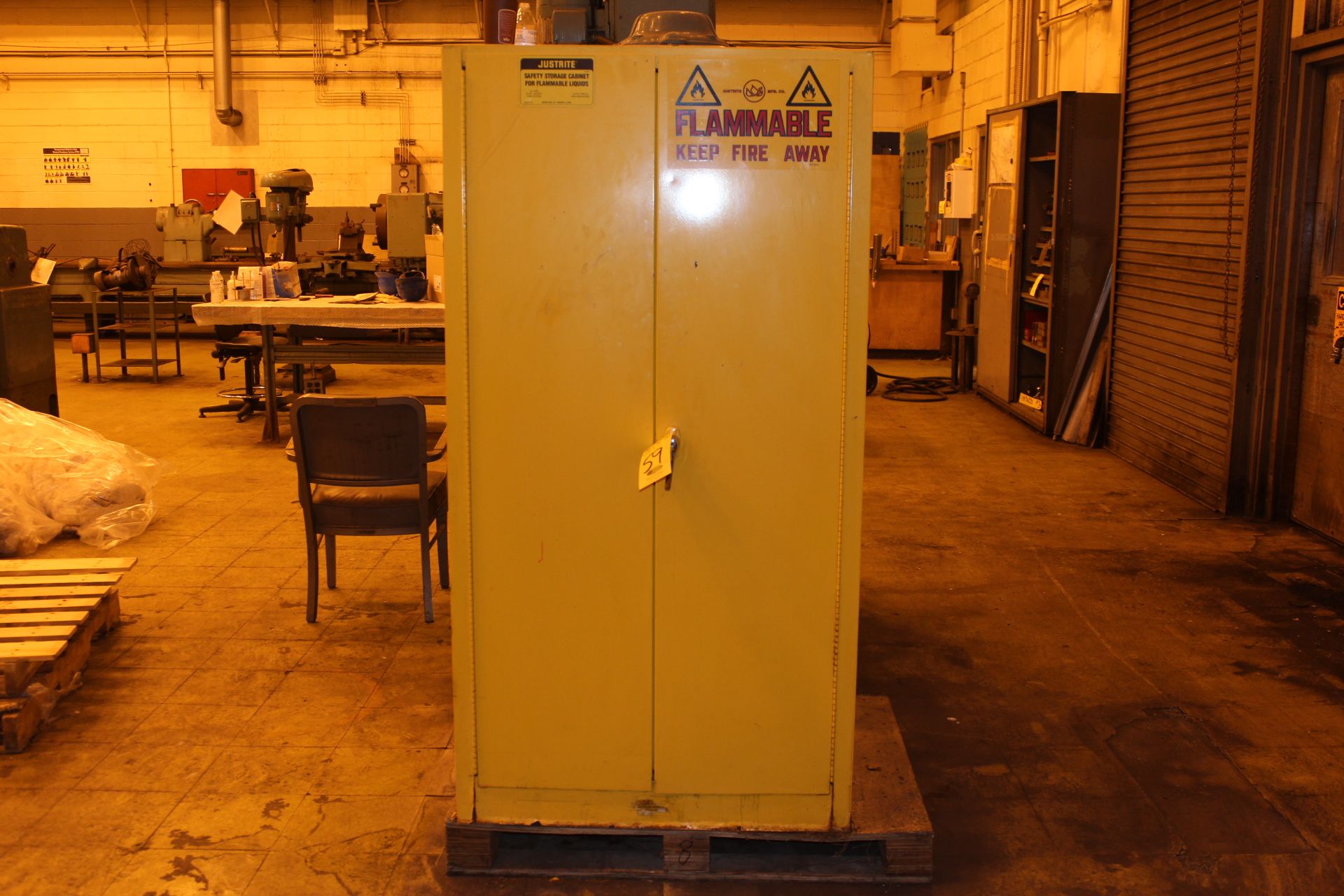 JUSTRITE FLAMMABLE PROOF 60 GALLON CABINET