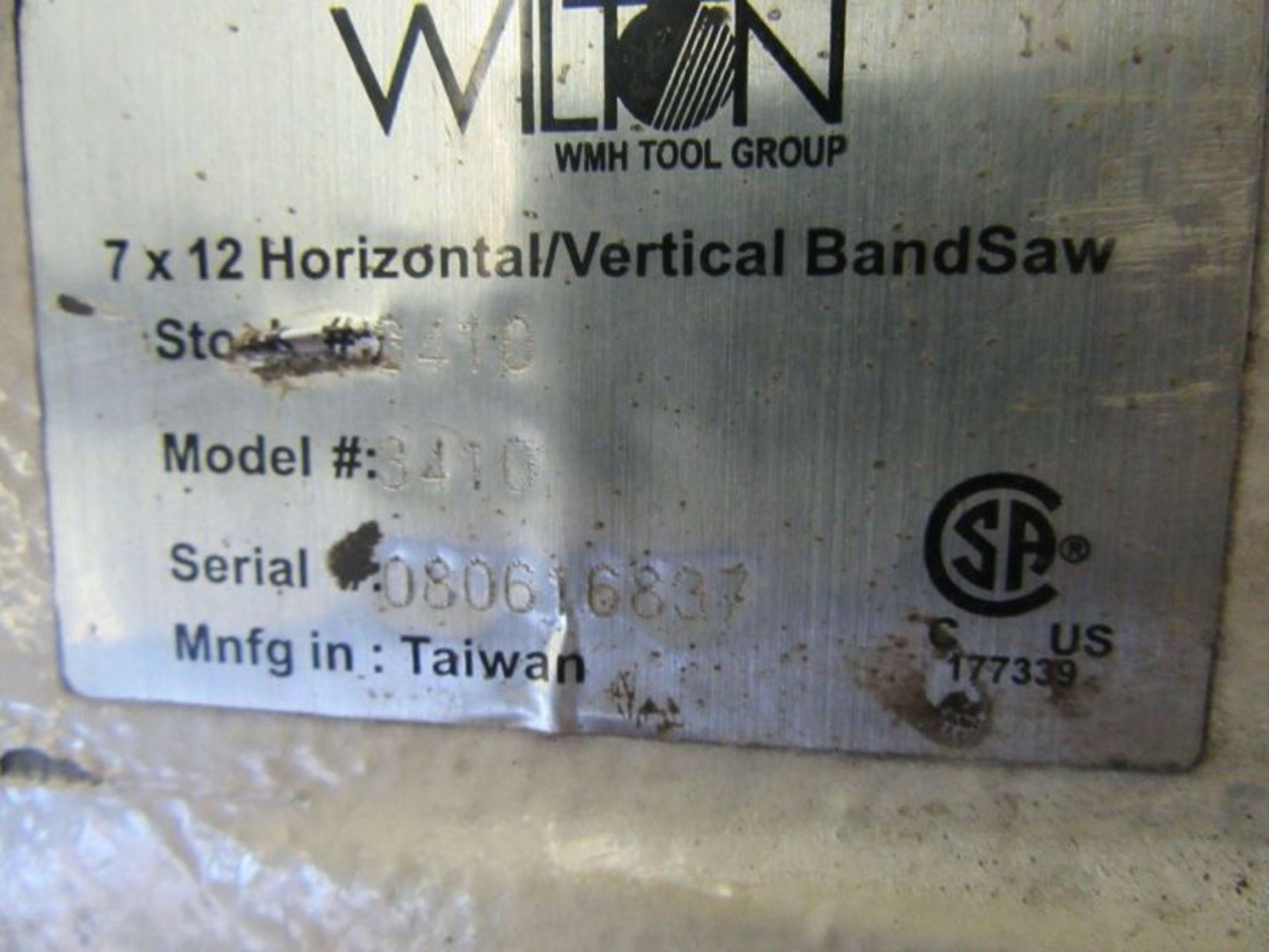 WILTON 3410 7 x 12 HORIZONTAL VERTICAL BANDSAW - Image 5 of 10