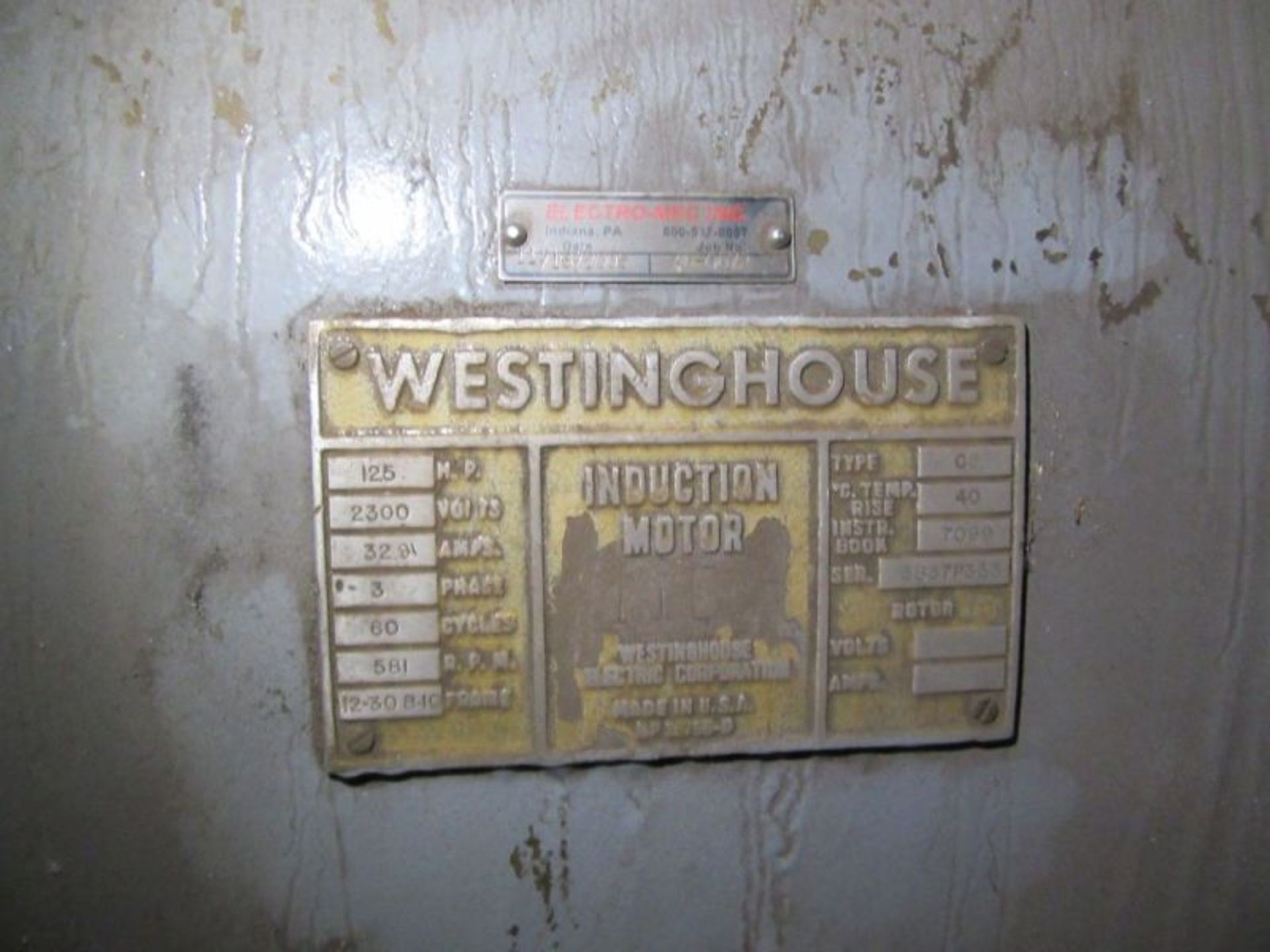 WESTINGHOUSE 125 HP INDUCTION MOTOR - Image 5 of 10