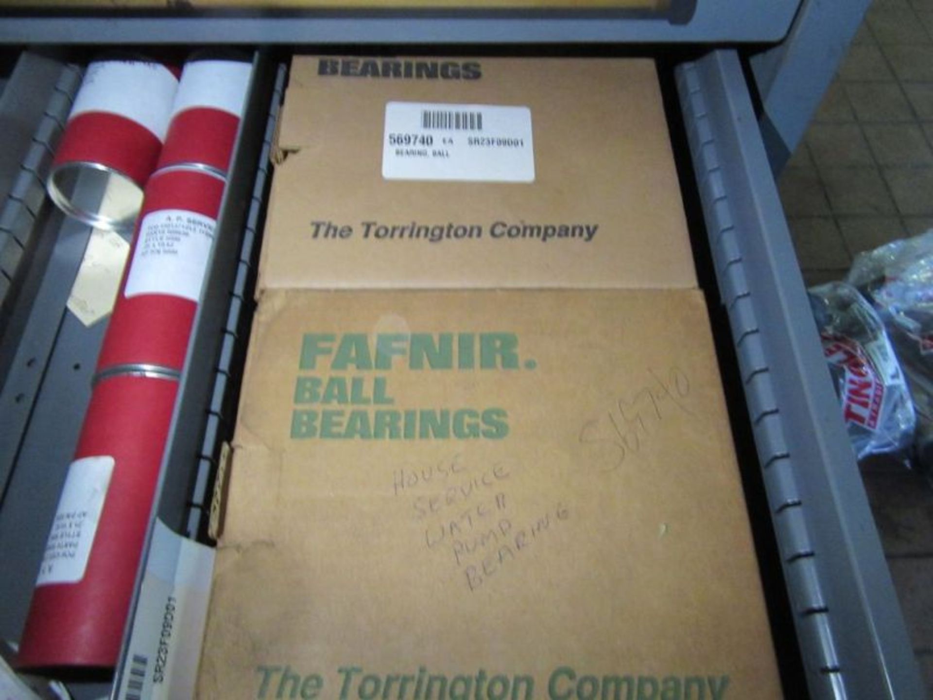 CONTENTS OF CABINET - CONNECTORS, BEARINGS, INLET VALVES, ETC - Image 4 of 12