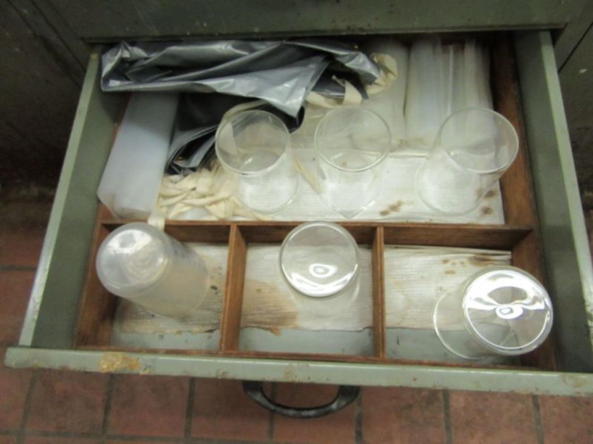 CONTENTS OF CABINETS - GLASS TUBES, FLASKS, BEAKERS, WEIGHTS, ETC - Image 18 of 32