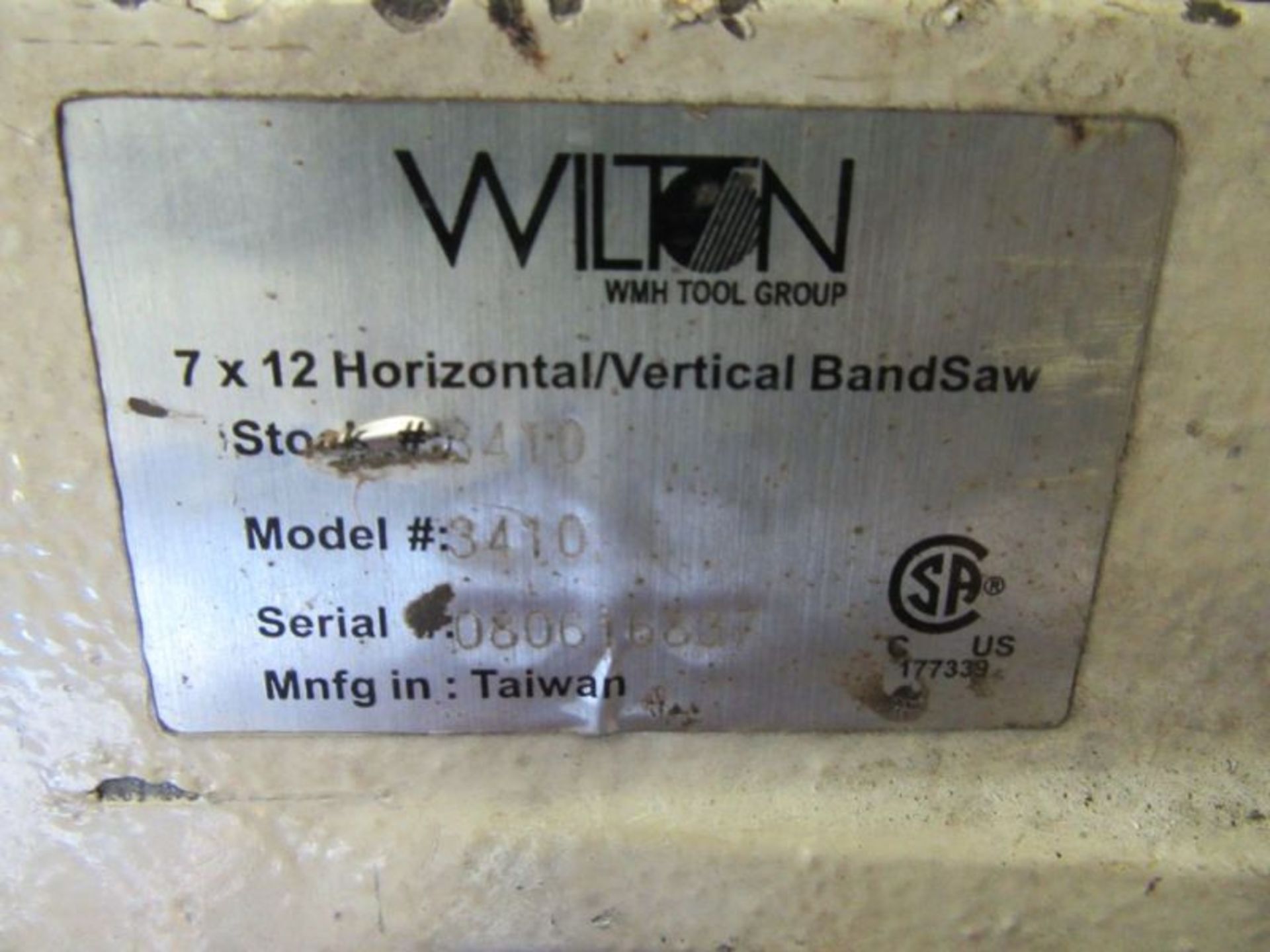 WILTON 3410 7 x 12 HORIZONTAL VERTICAL BANDSAW - Image 4 of 10