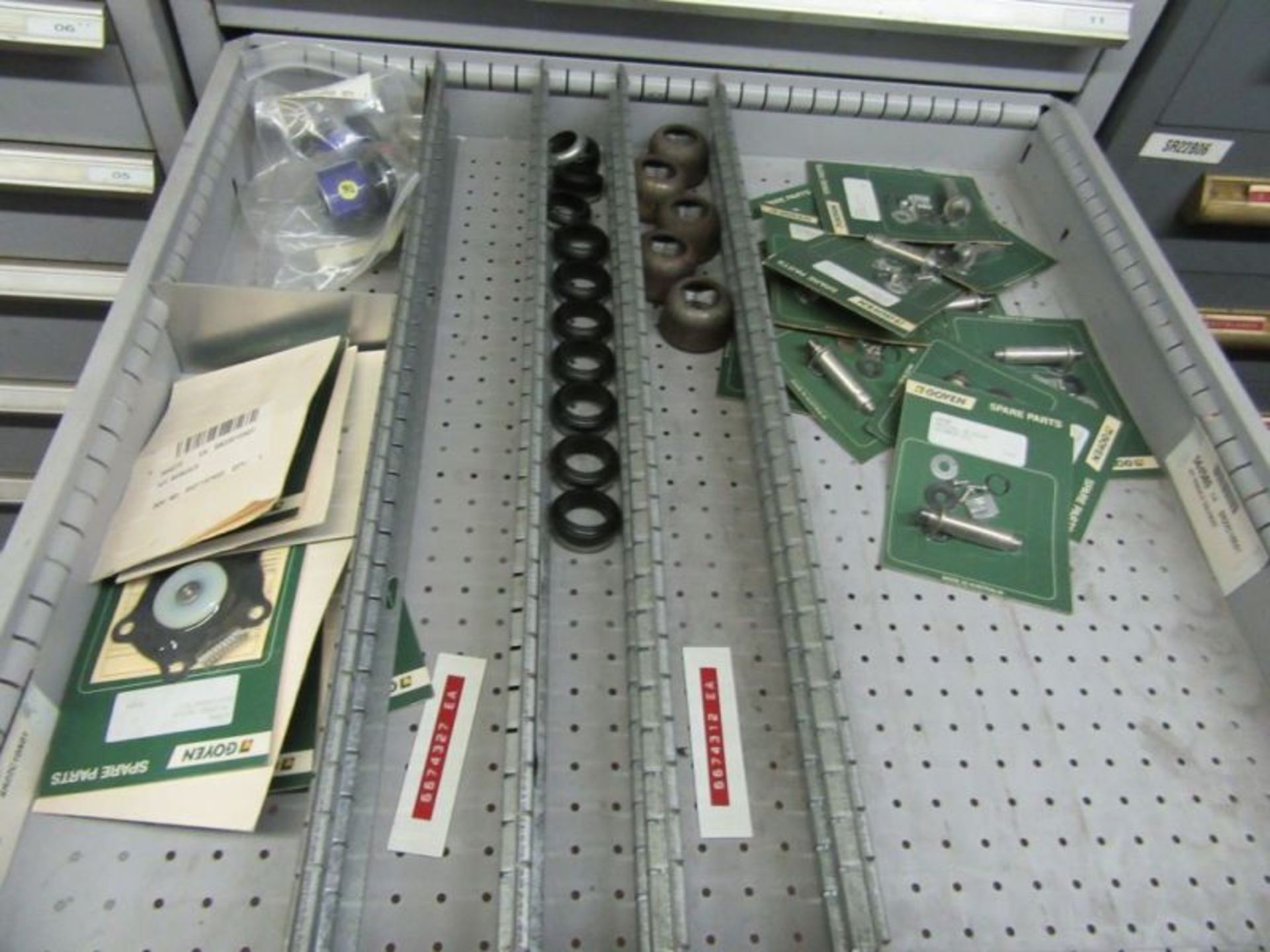 CONTENTS OF CABINET - SEAT VALVES, O RING VALVES, GASKET, MOTHER BOARD PART… - Image 5 of 10
