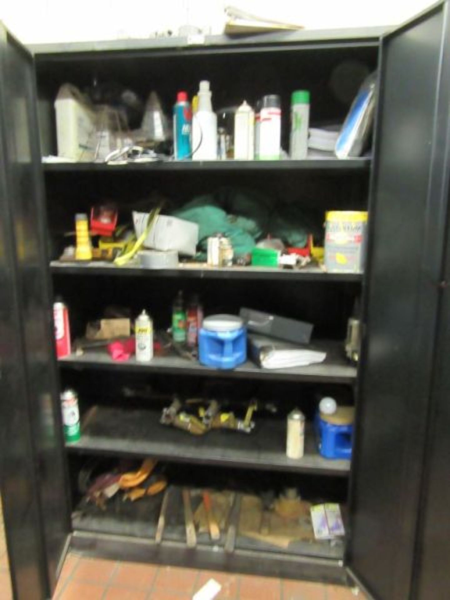 CABINET WITH HAMMERS, PAINTS HARDWARE, AND ETC - Image 2 of 2