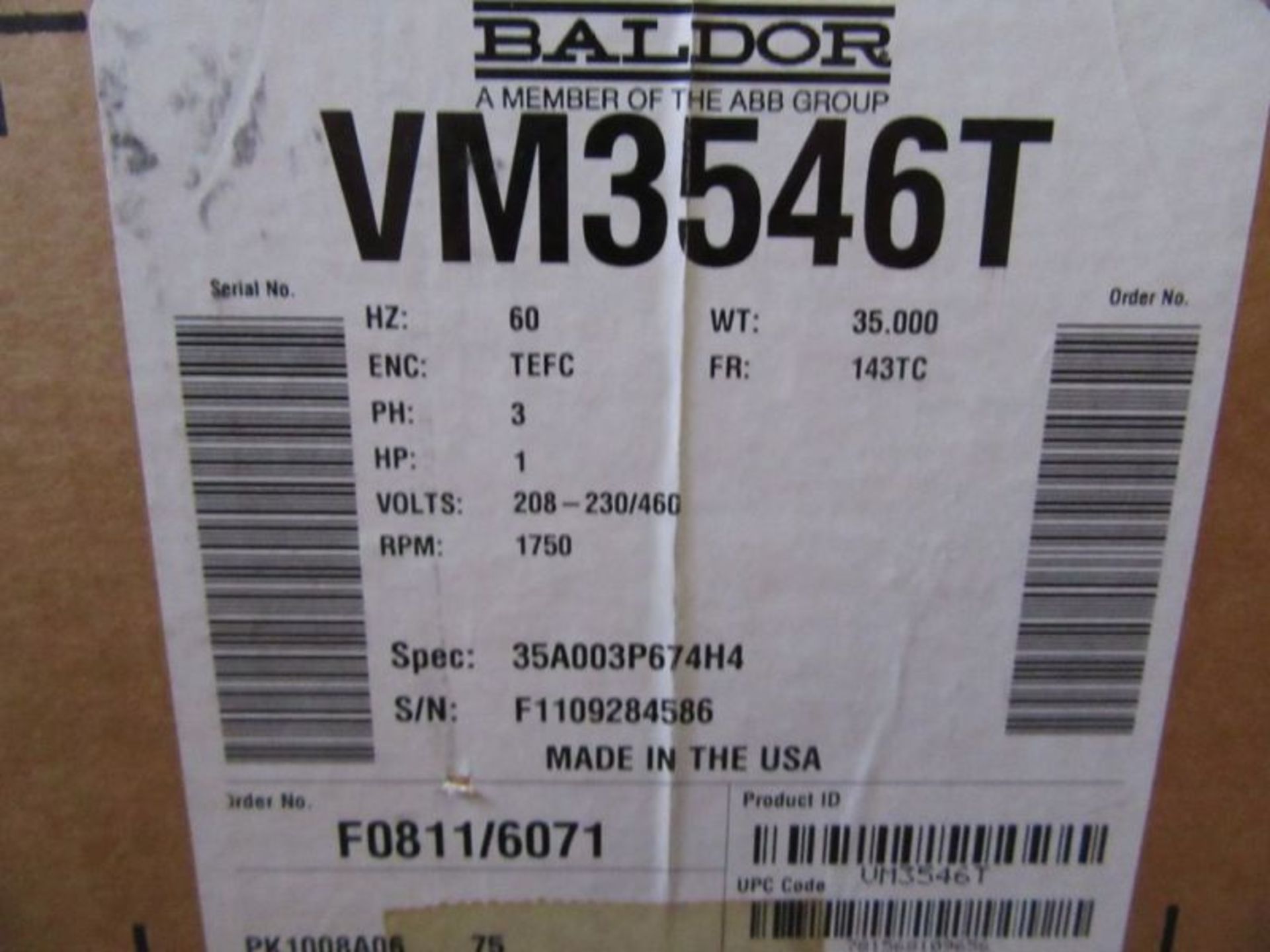 (5) BALDOR RELIANCER INDUSTRIAL MOTORS - Image 5 of 12