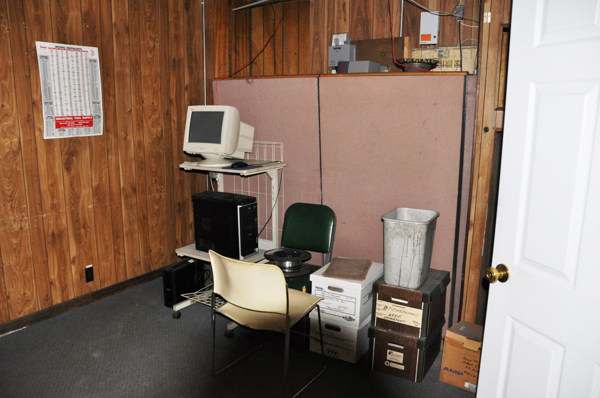 OTHER HALF OF STORAGE ROOM AREA CONTENTS: STANDARD REGISTER WIDE BED PRINTER… - Image 10 of 18