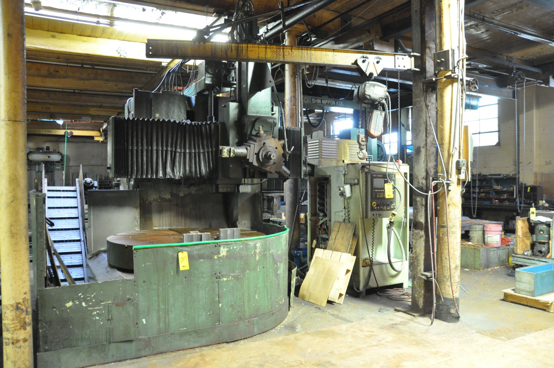 WEBSTER BENNETT CNC VERTICAL BORING MILL, 72" DIA. TABLE, 4 JAW CHUCK…