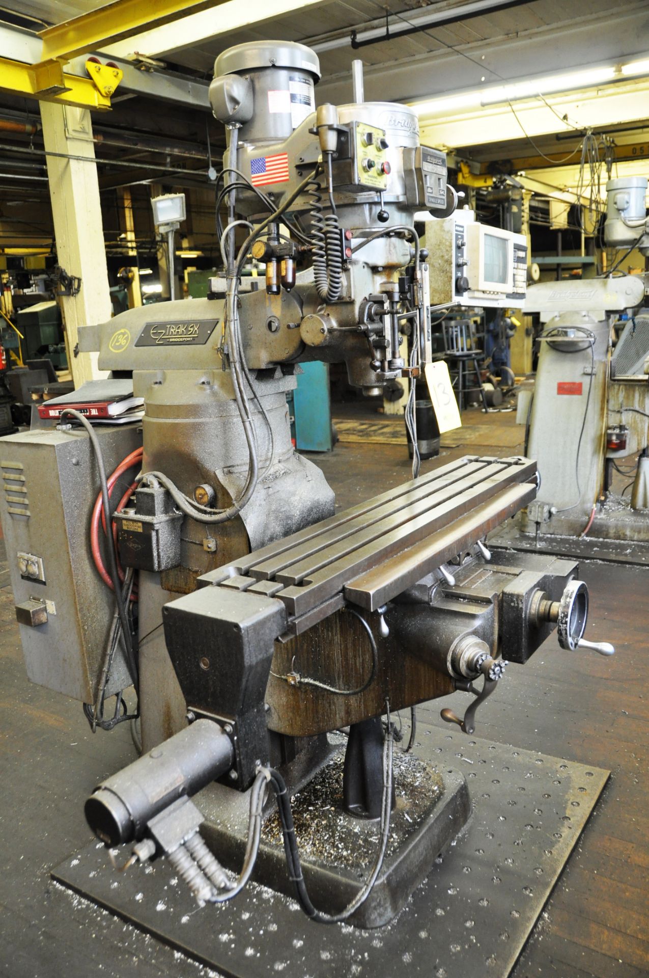 BRIDGEPORT EZ TRAK MILL, 2-AXIS, S/N 262018, VARI SPEED, 9" X 48" TABLE… - Image 2 of 3