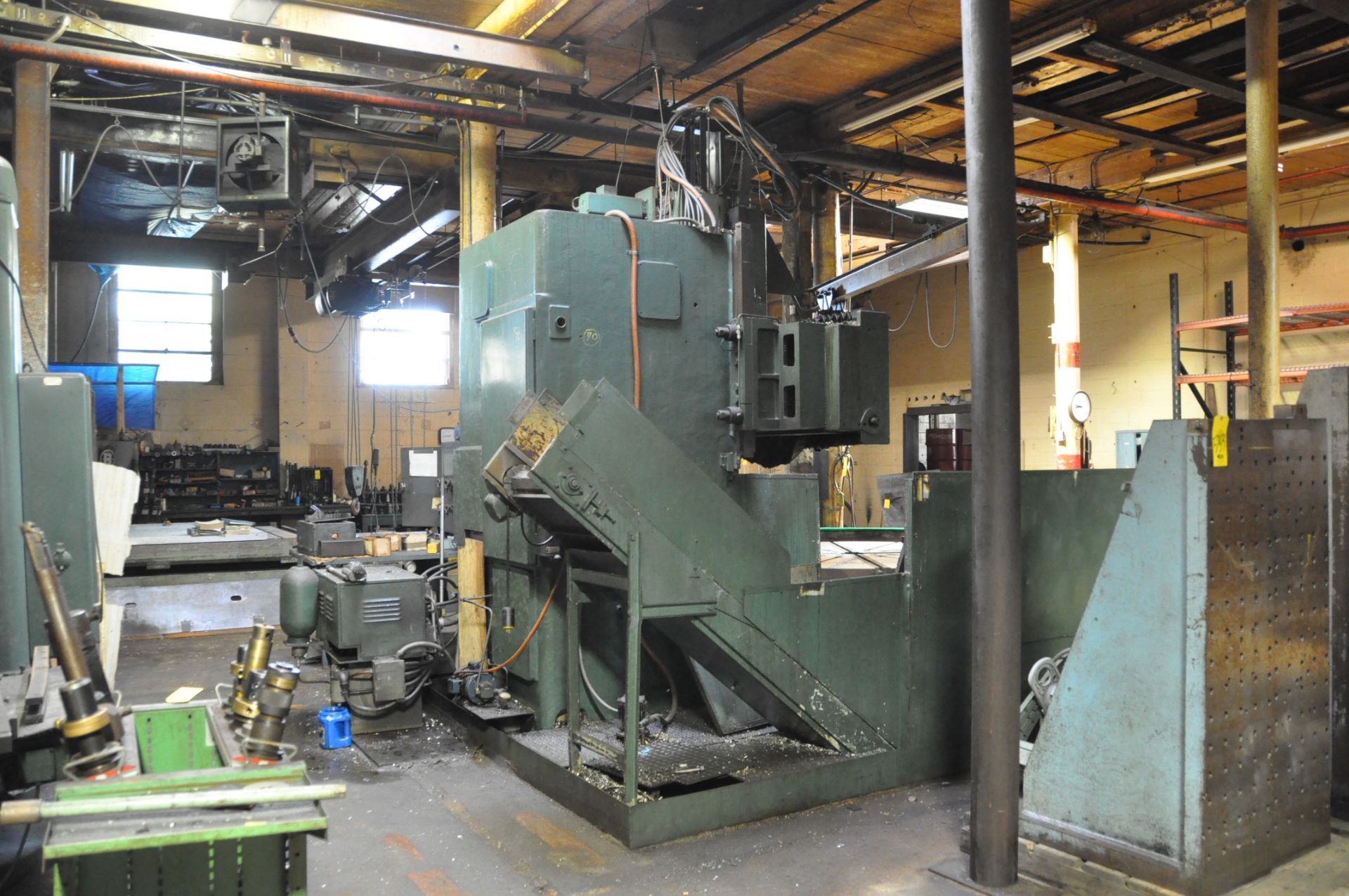 WEBSTER BENNETT CNC VERTICAL BORING MILL, 72" DIA. TABLE, 4 JAW CHUCK… - Image 6 of 8