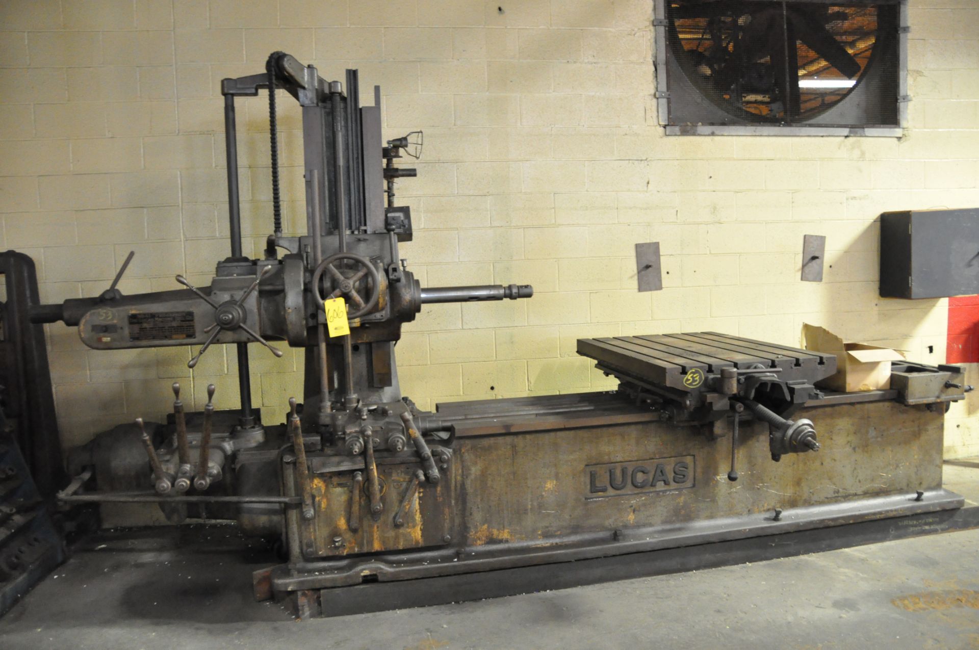 3" LUCAS HORIZ. BORING MILL, MODEL #41, SN. 41-22-24, 48" X 34" TABLE…