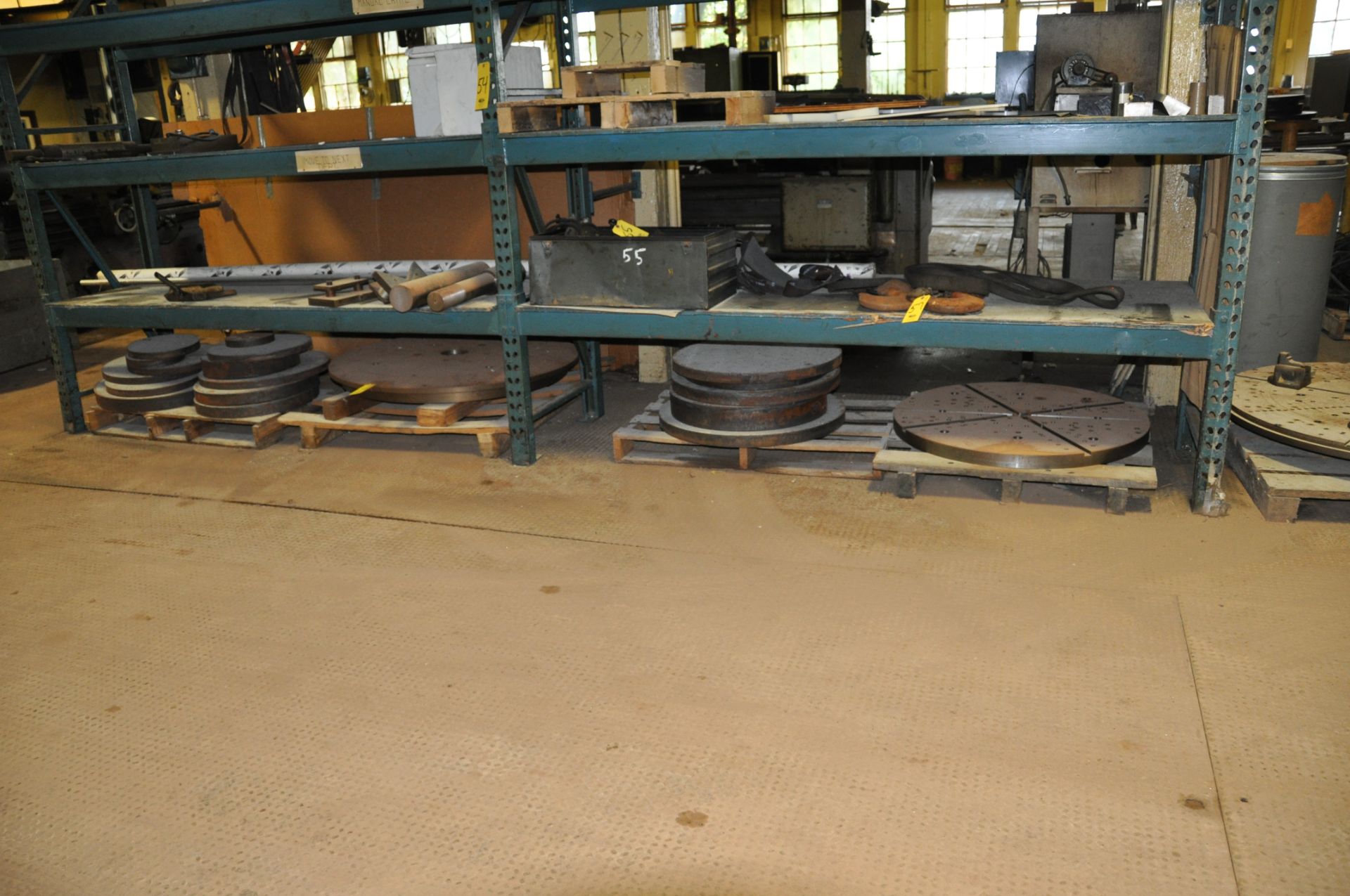 (4) SKIDS WITH ASSORTED LARGE ROUND STEEL PLATES - Image 2 of 2