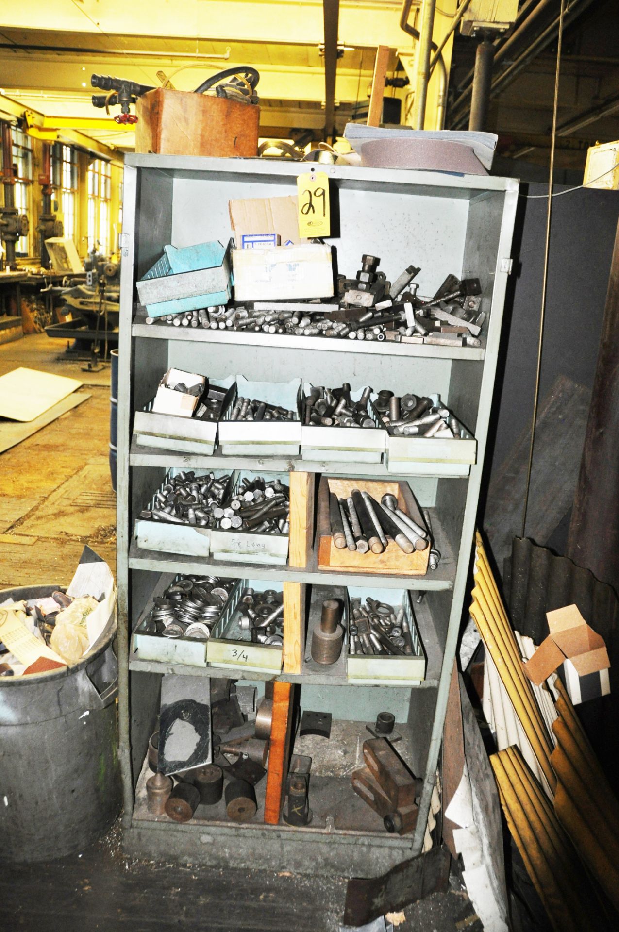 METAL CABINET WITH ASSORTED ITEMS.