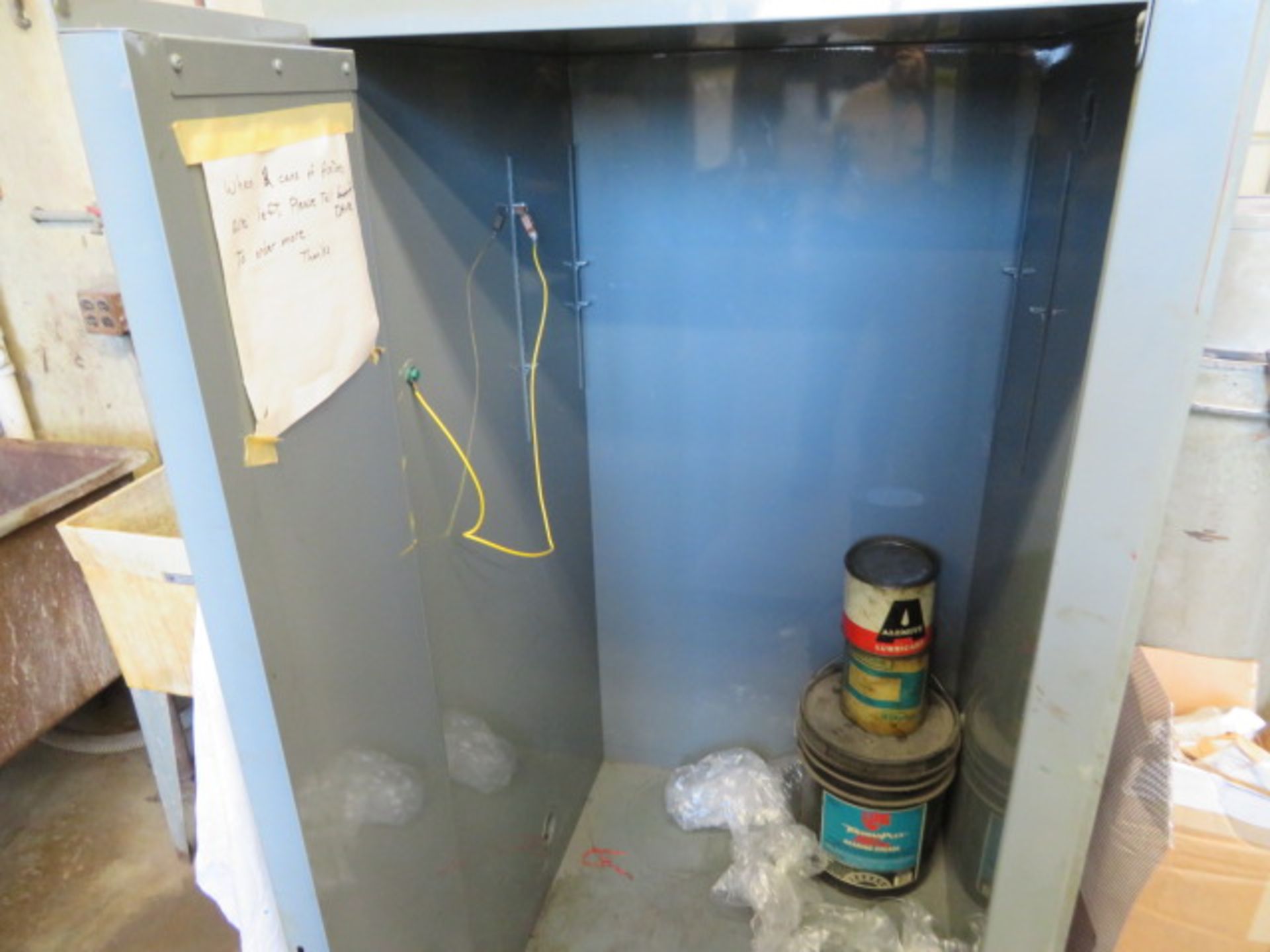 DBL. DOOR FIREPROOF CABINET HOLDING 55-GAL DRUM (LOADING FEE - $50) - NO CONTENTS INCLUDED - Image 2 of 2