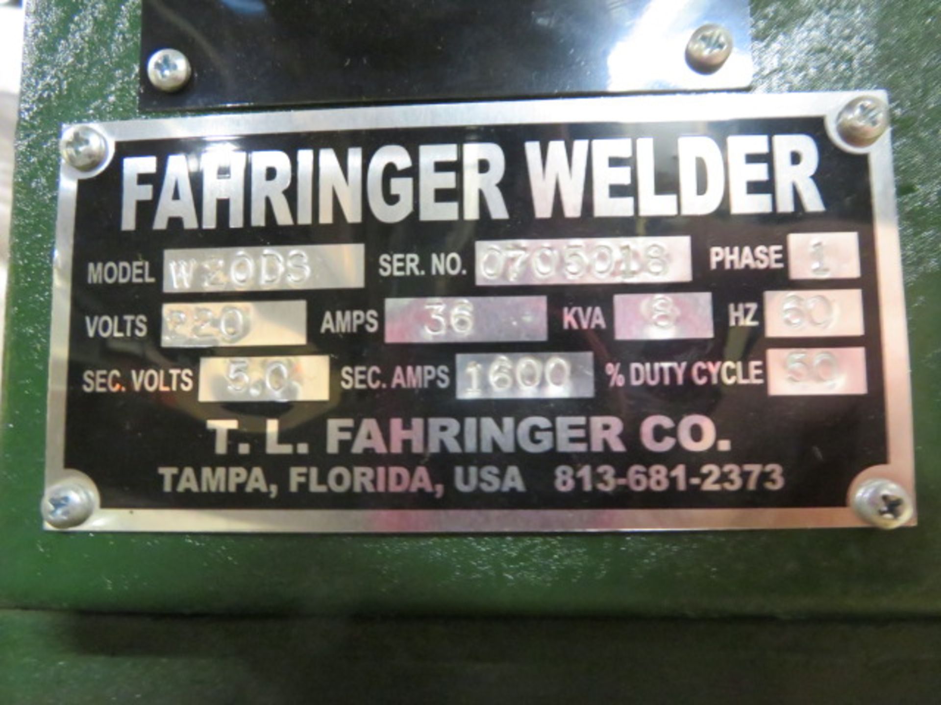 FAHRINGER W20-DS BLADEWELDER/GRINDERS (NEVER USED --IN A BOX) - Image 2 of 3