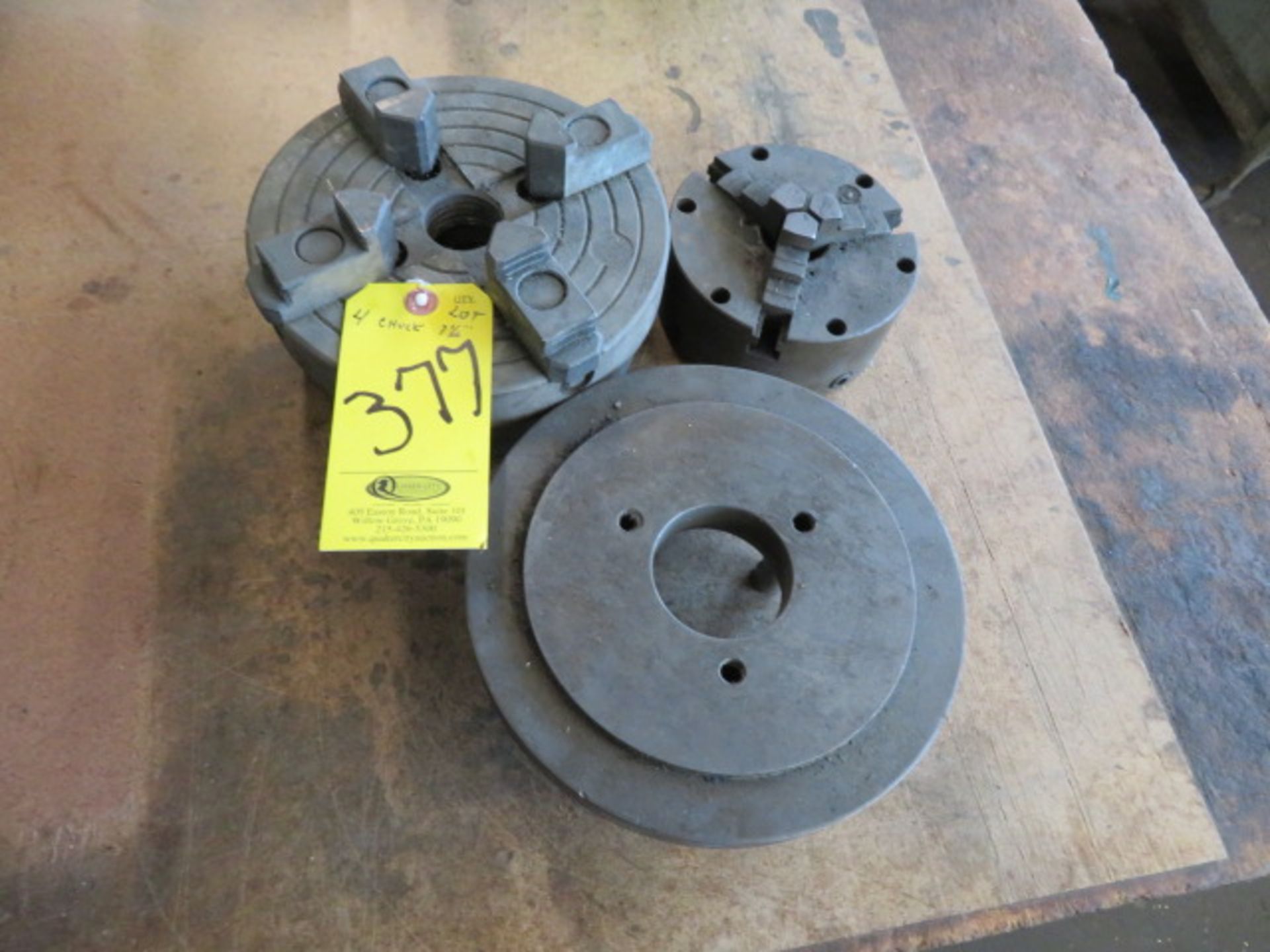 4-JAW CHUCK, 3-JAW CHUCK AND FACE PLATE