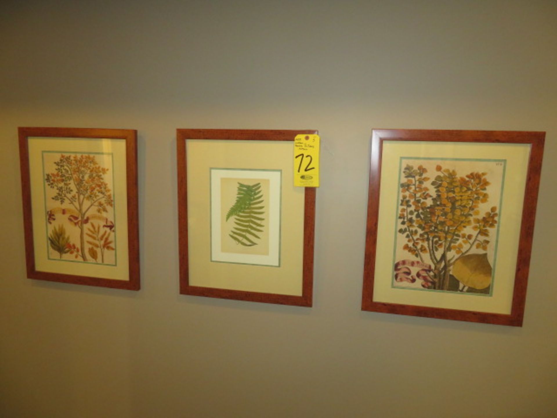 (3) WOOD-FRAMED AUTUMN LEAF PICTURES