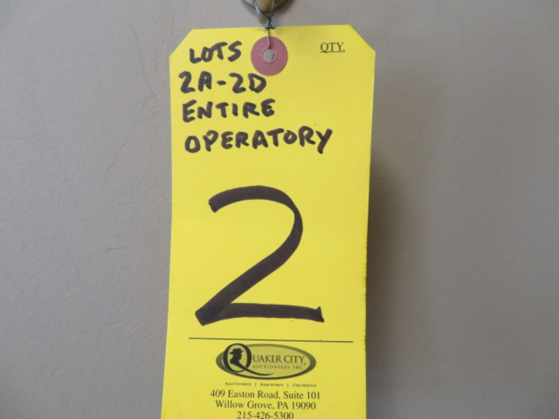 BULK BID -- ENTIRE OPERATORY ROOM INCLUDING LOTS# 2A-2D