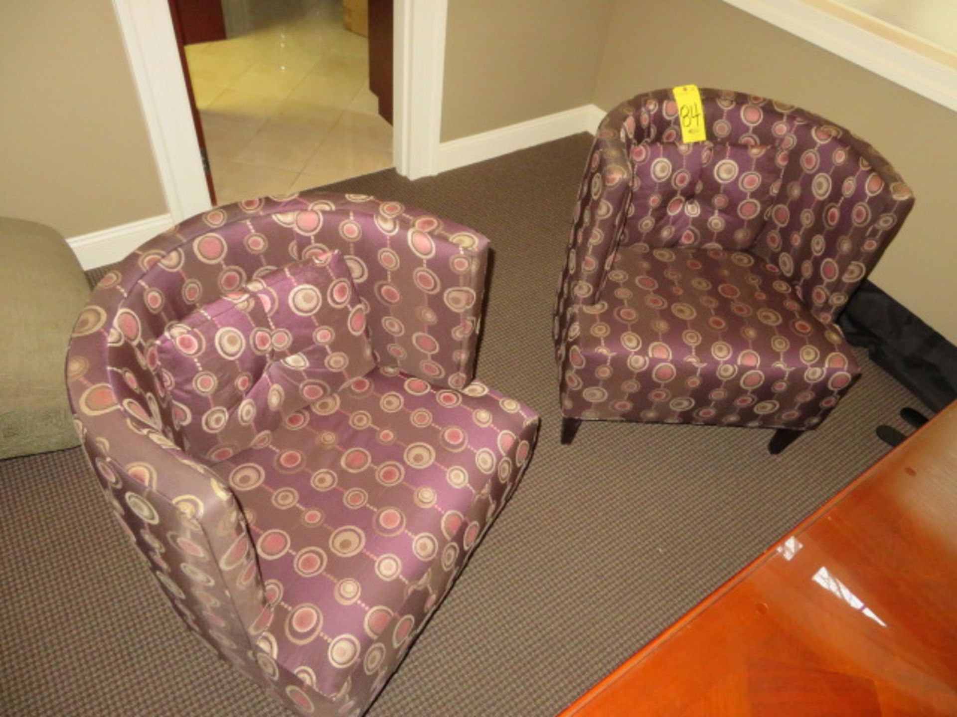 (2) UPHOLSTERED OFFICE CHAIRS